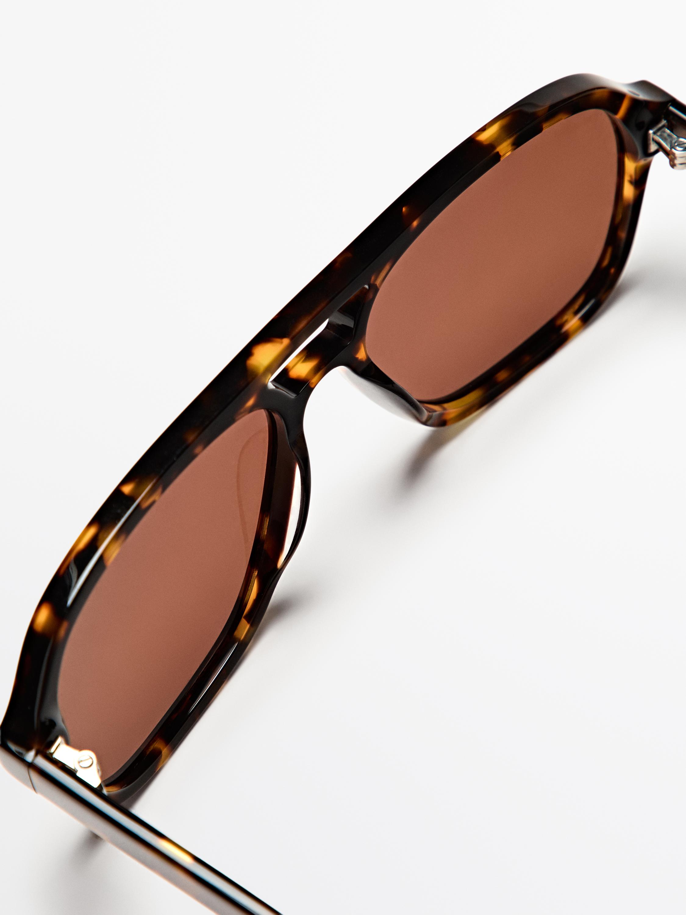 Gafas de sol aviador efecto carey