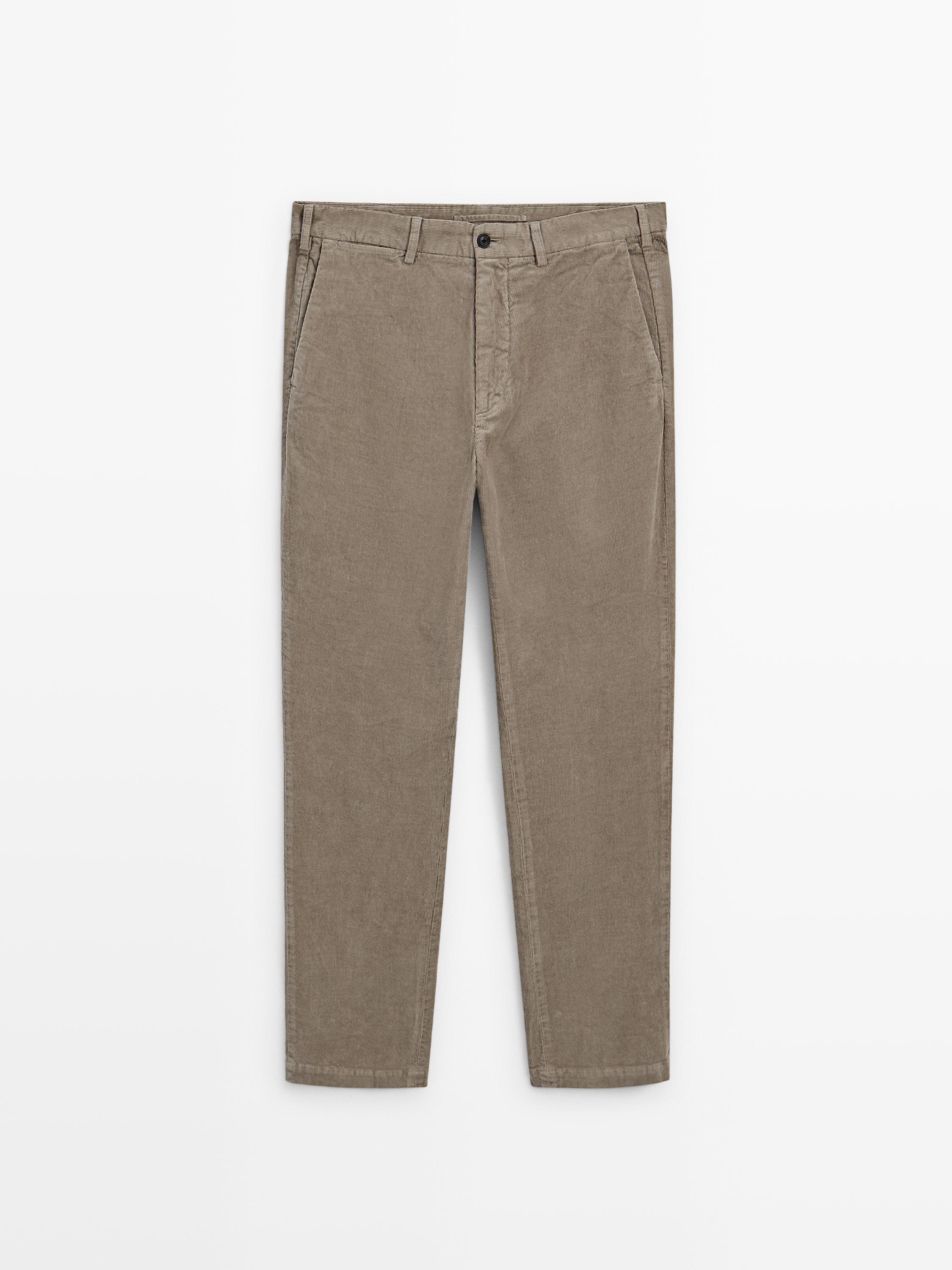 Slim fit corduroy trousers