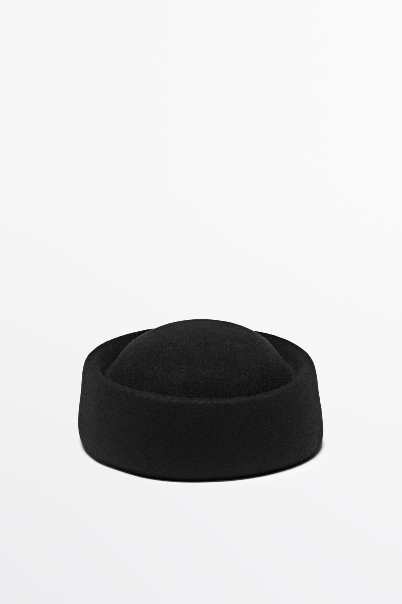 100% Wool Skullcap — BLACK