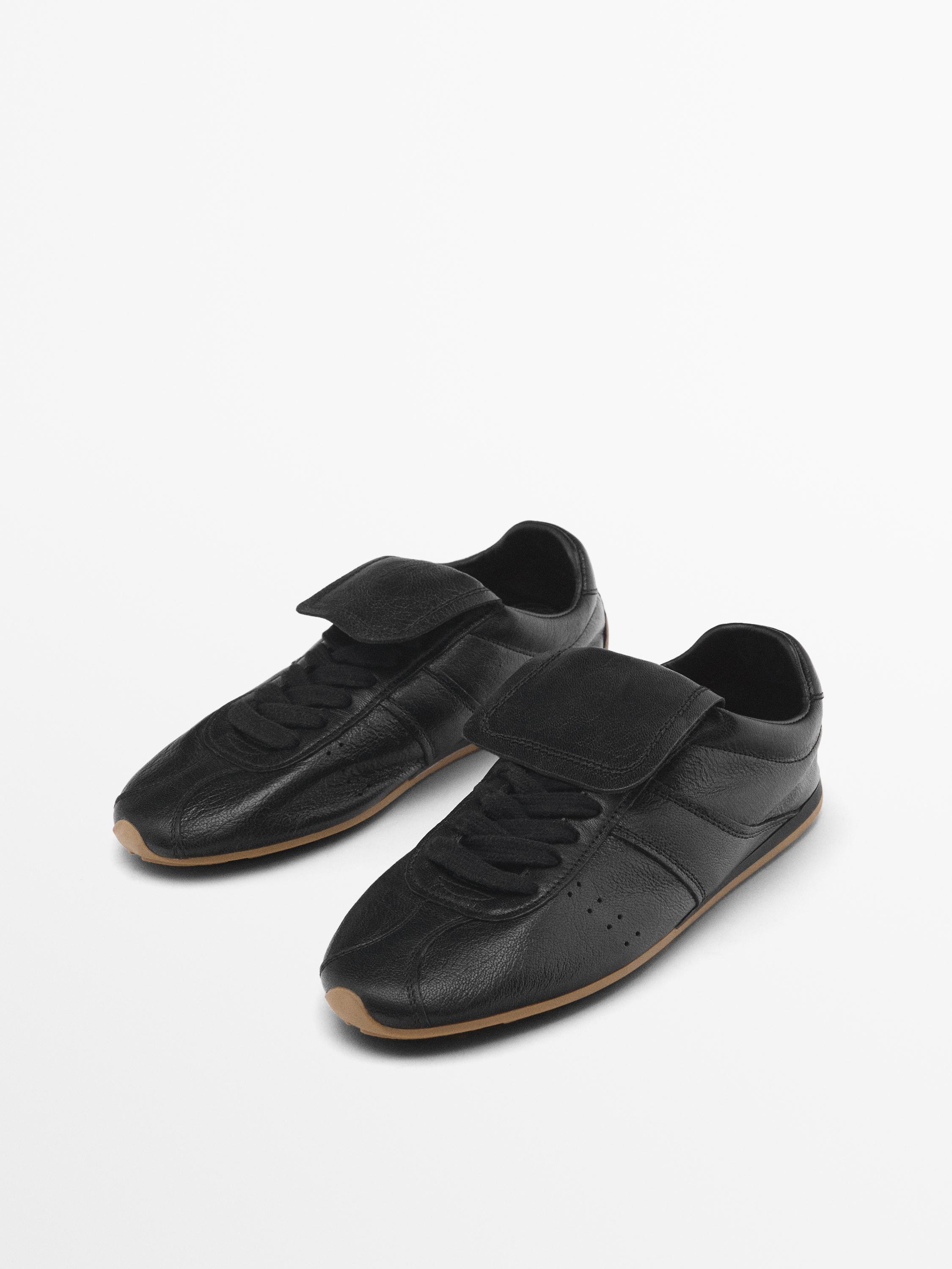 Sneakers souples à rabat