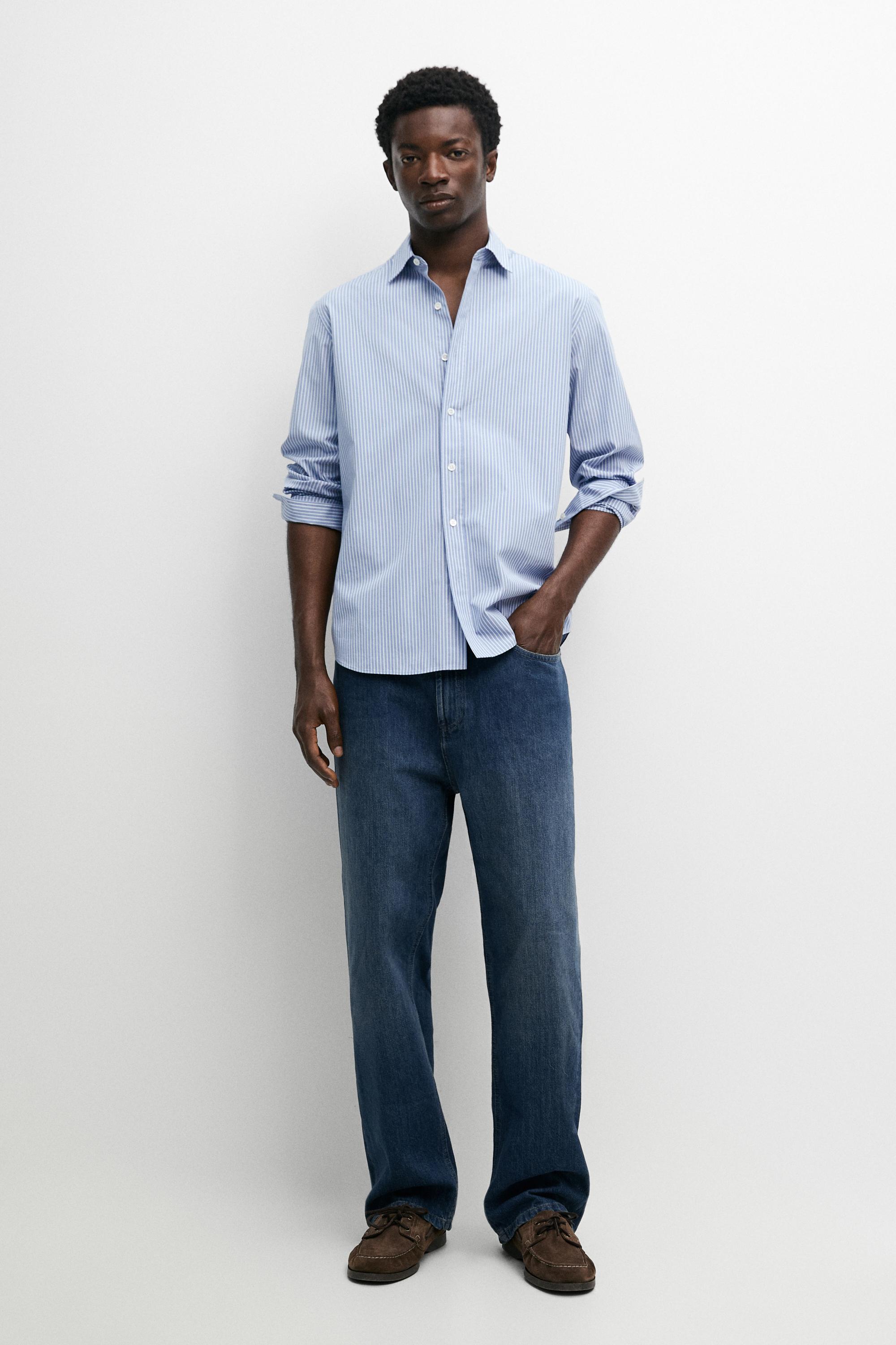 Camisa regular fit popelín 100% algodón