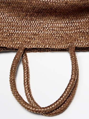 Medium braided nappa leather tote bag — LEATHER 9