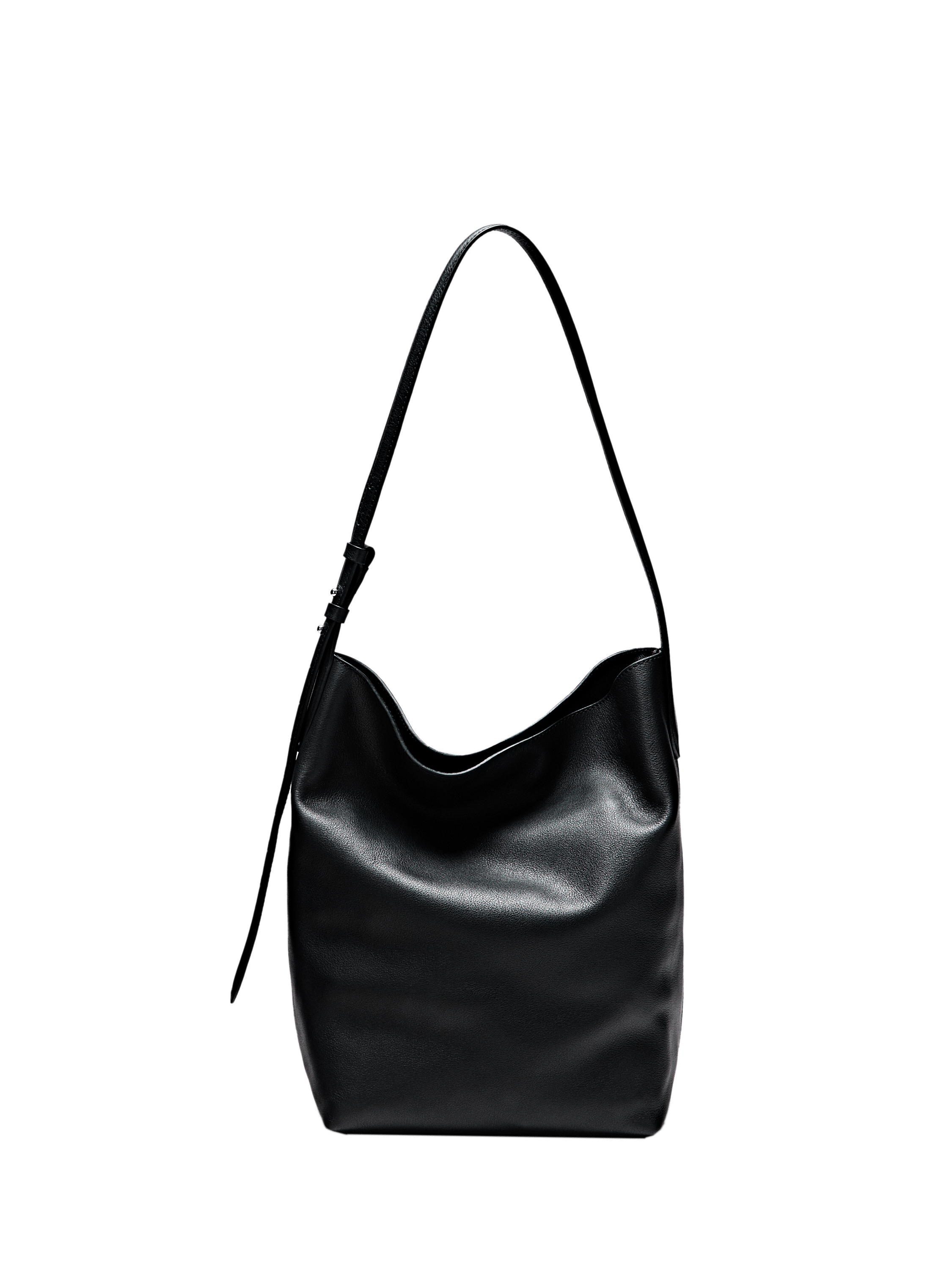 Nappa leather bucket bag
