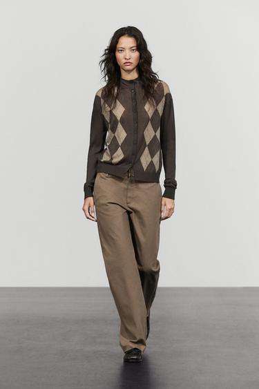 Stretch cotton blend pants — MOLE BROWN 1