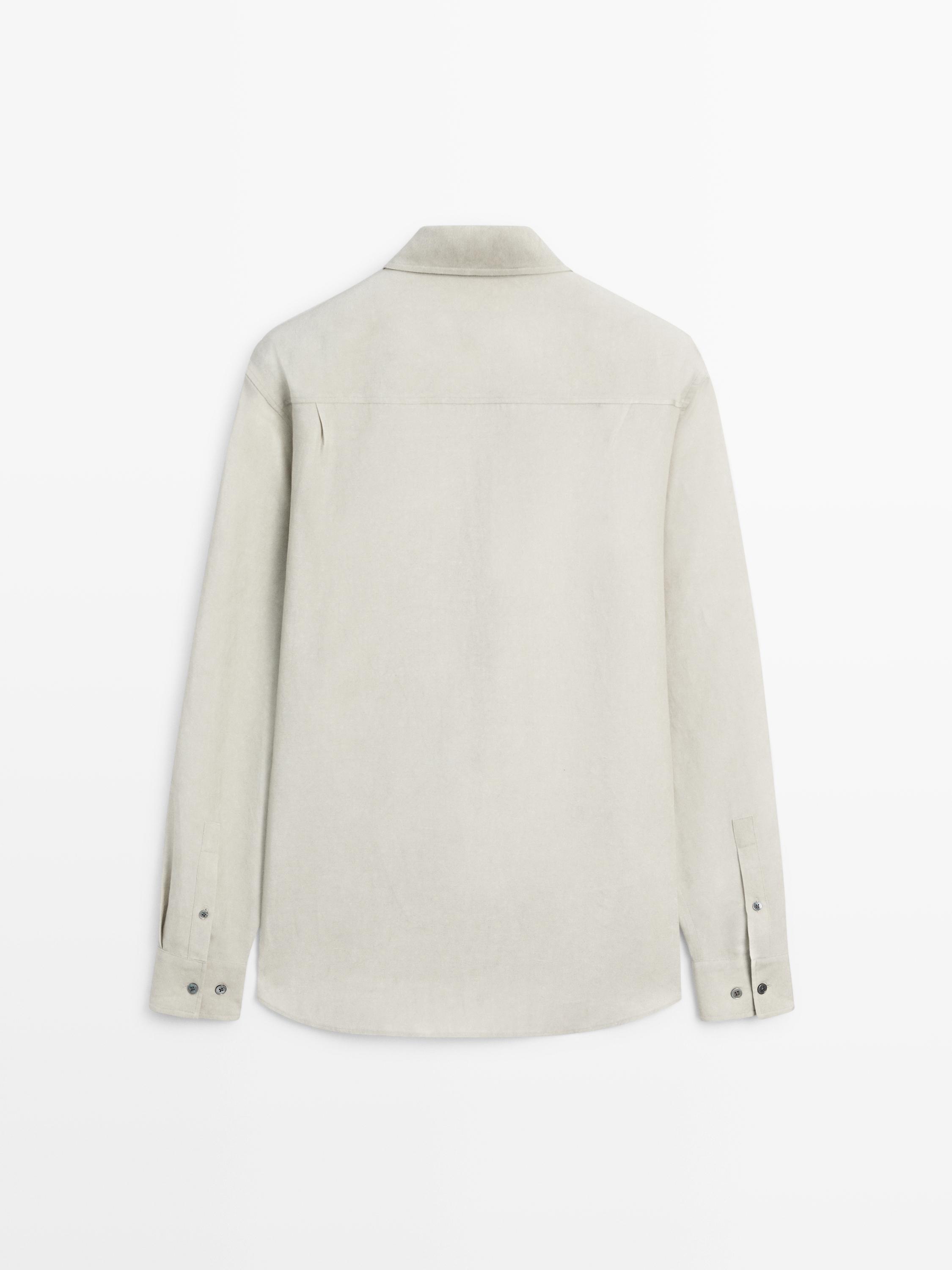 Flowing shirt with pocket — EMERALD