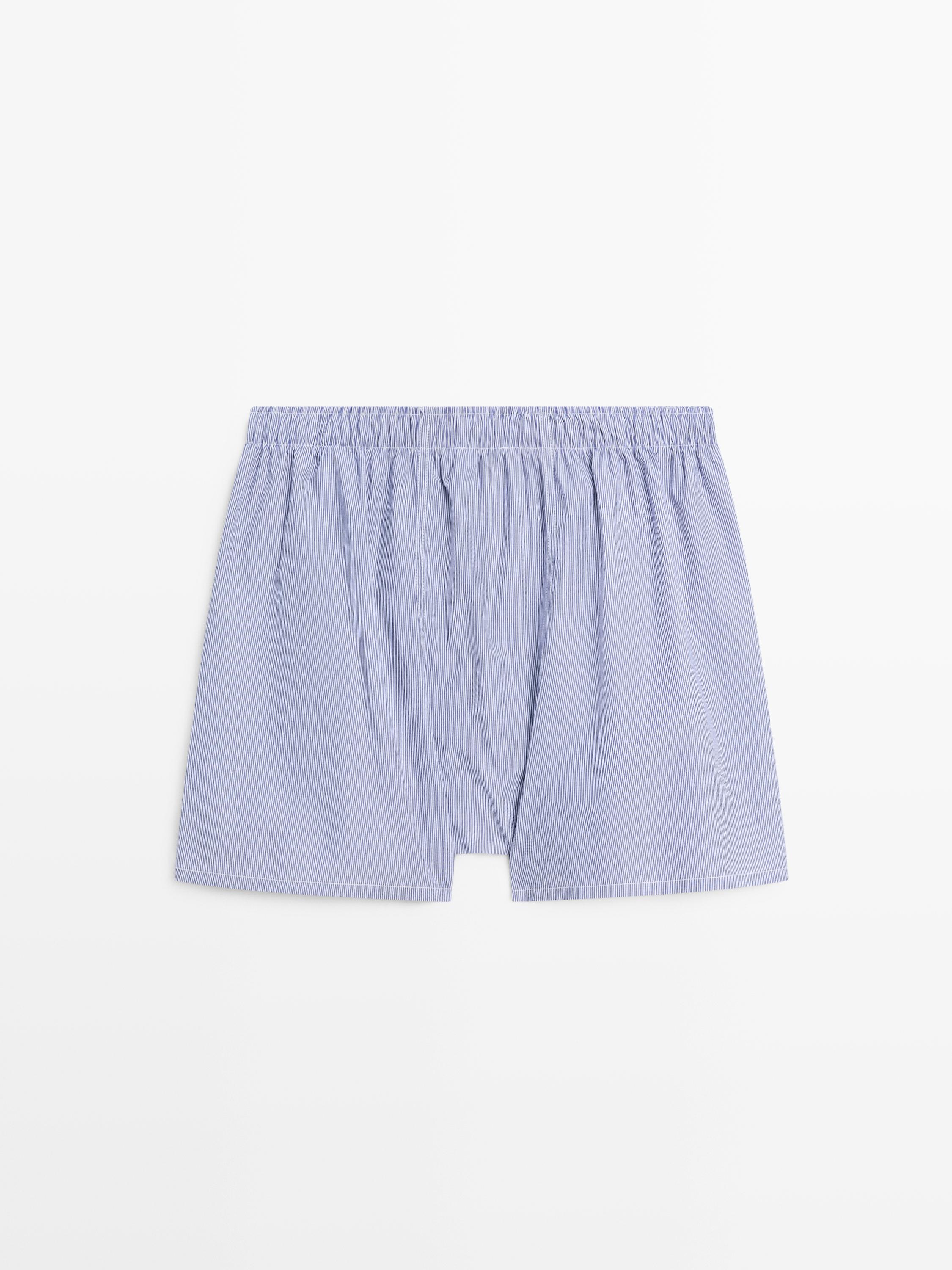 Stripete boksershorts i 100 % bomull