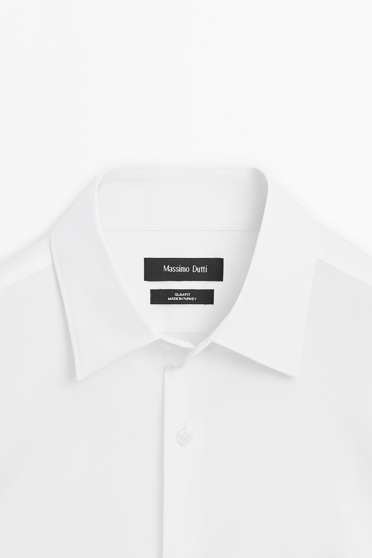 Slim fit stretch shirt — WHITE