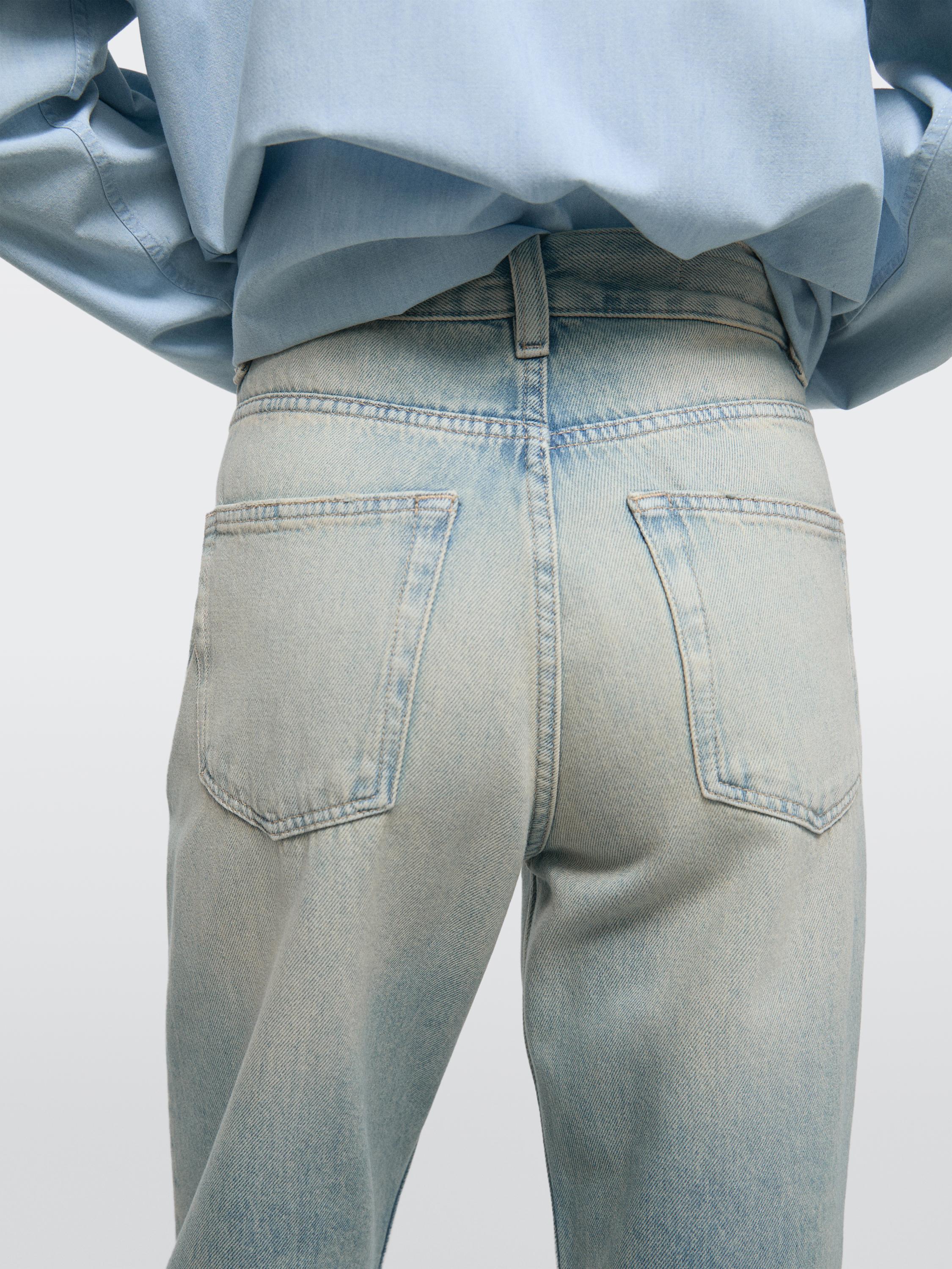 High-waist wide-leg jeans — BLUE