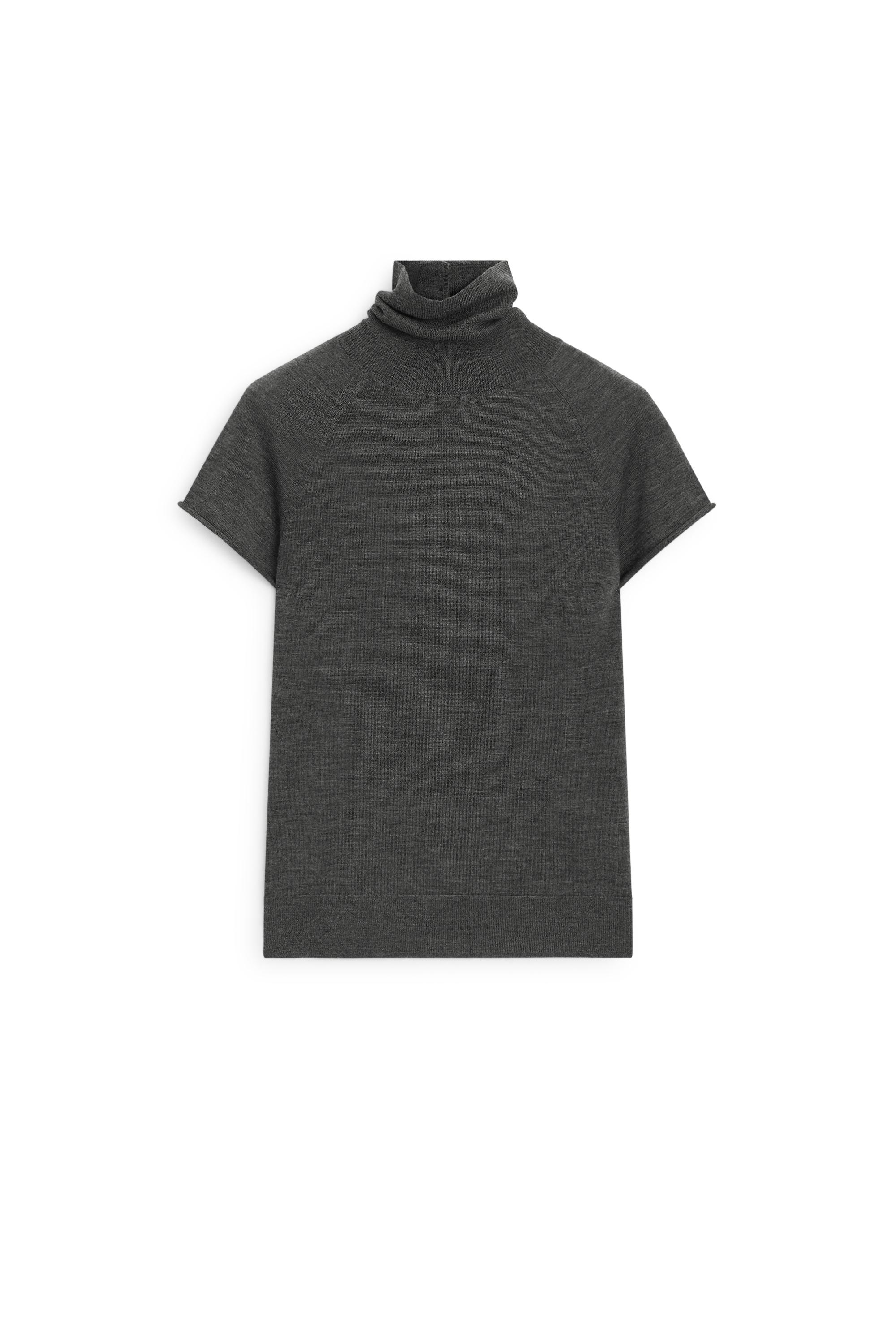 100% wool short sleeve knit sweater - LIMITED EDITION by Massimo Dutti