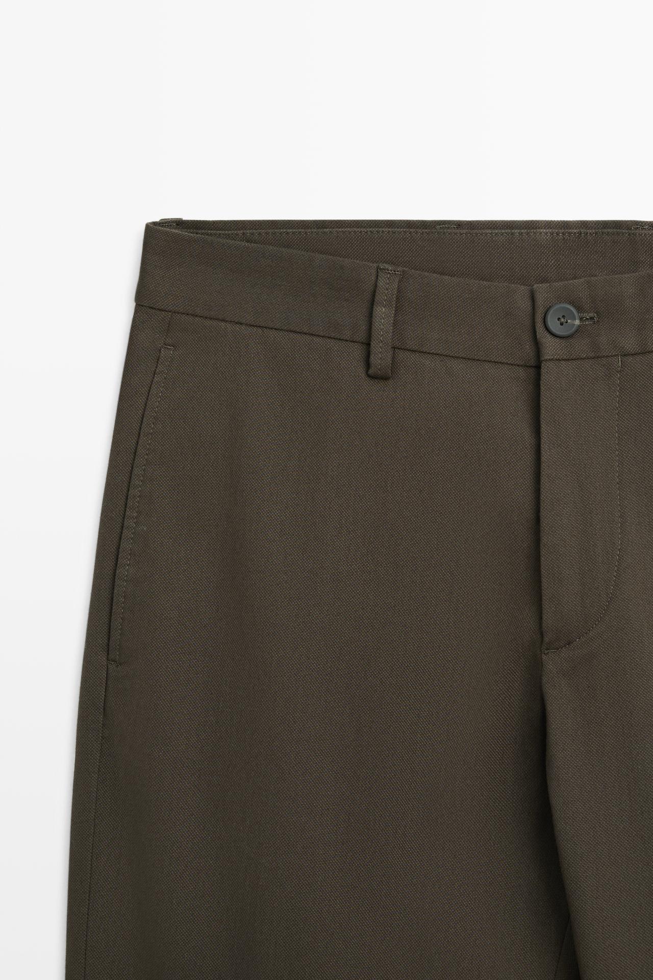 Slim fit pants — BROWN