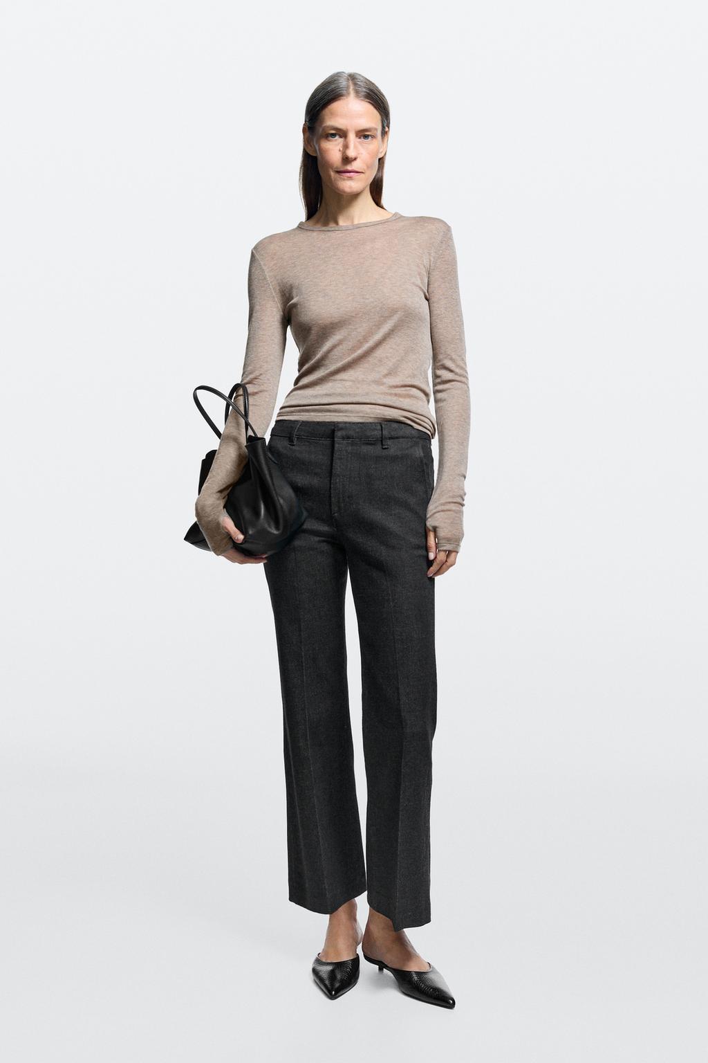 Massimo Dutti Orta belli krop fler cins şalvar