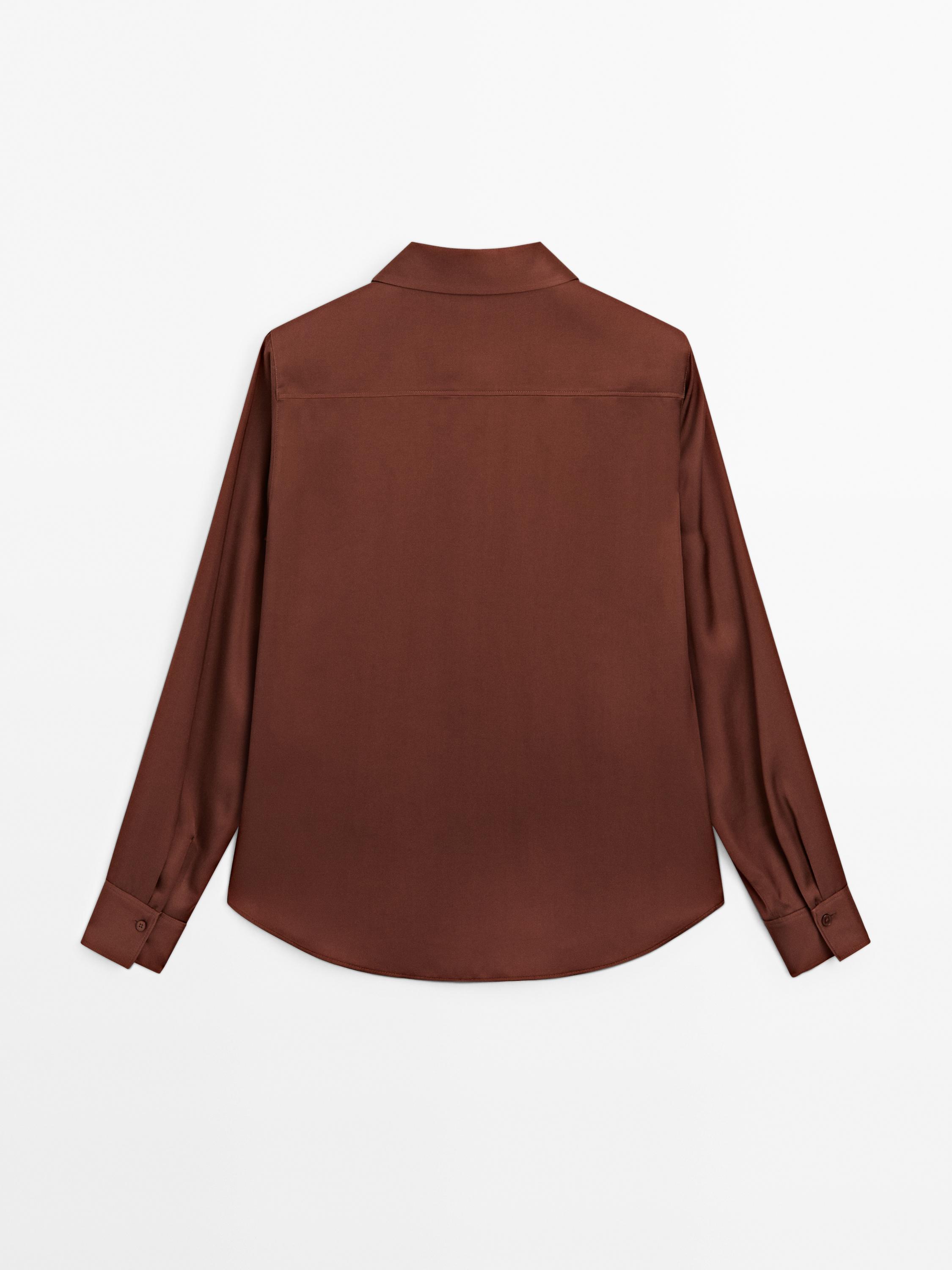 Flowing satin shirt