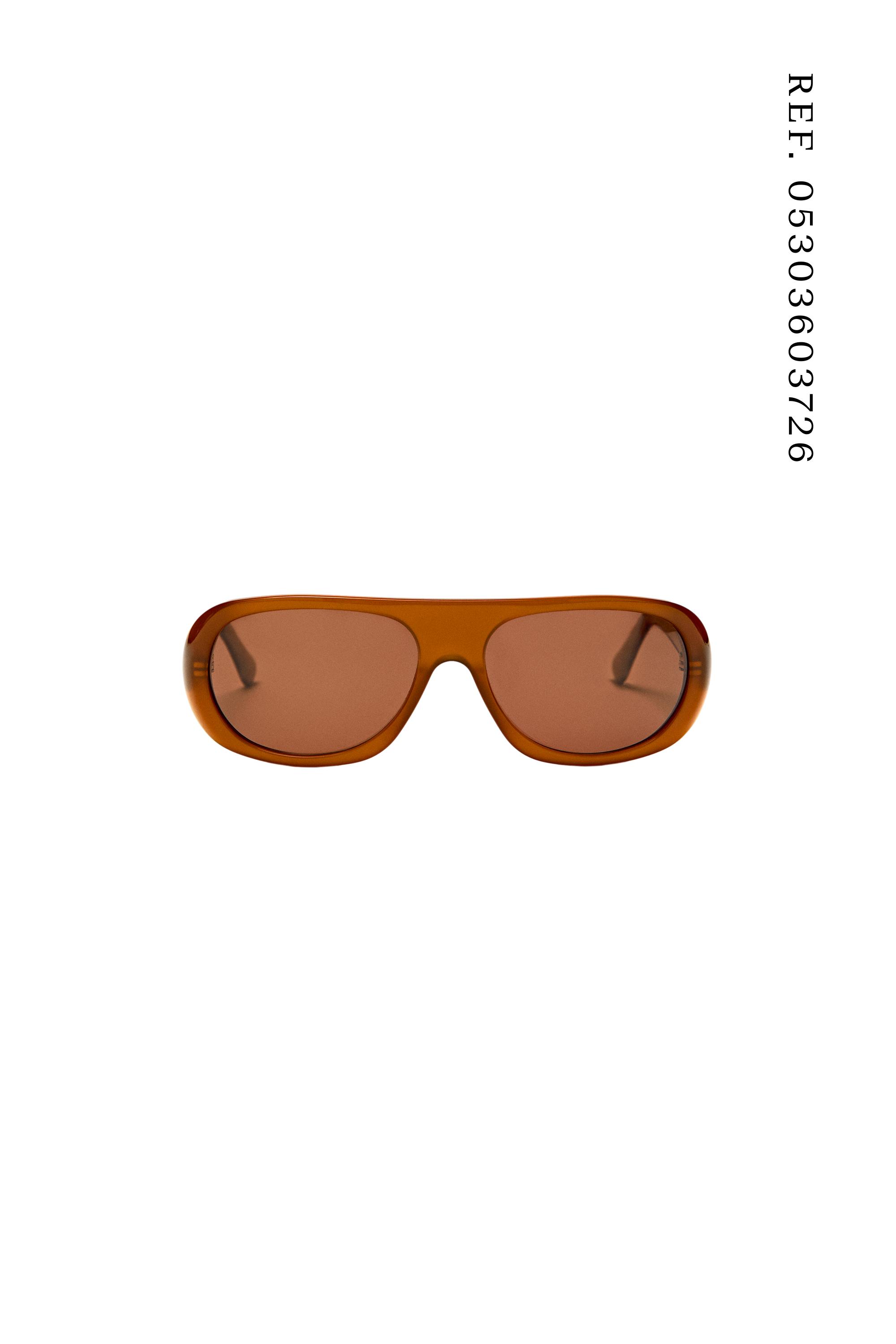 Wraparound sunglasses — Caramel