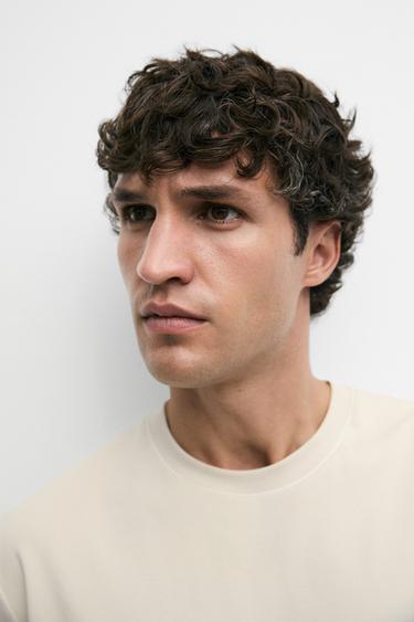 Contrast neck short sleeve T-shirt — PEARL GREY 8