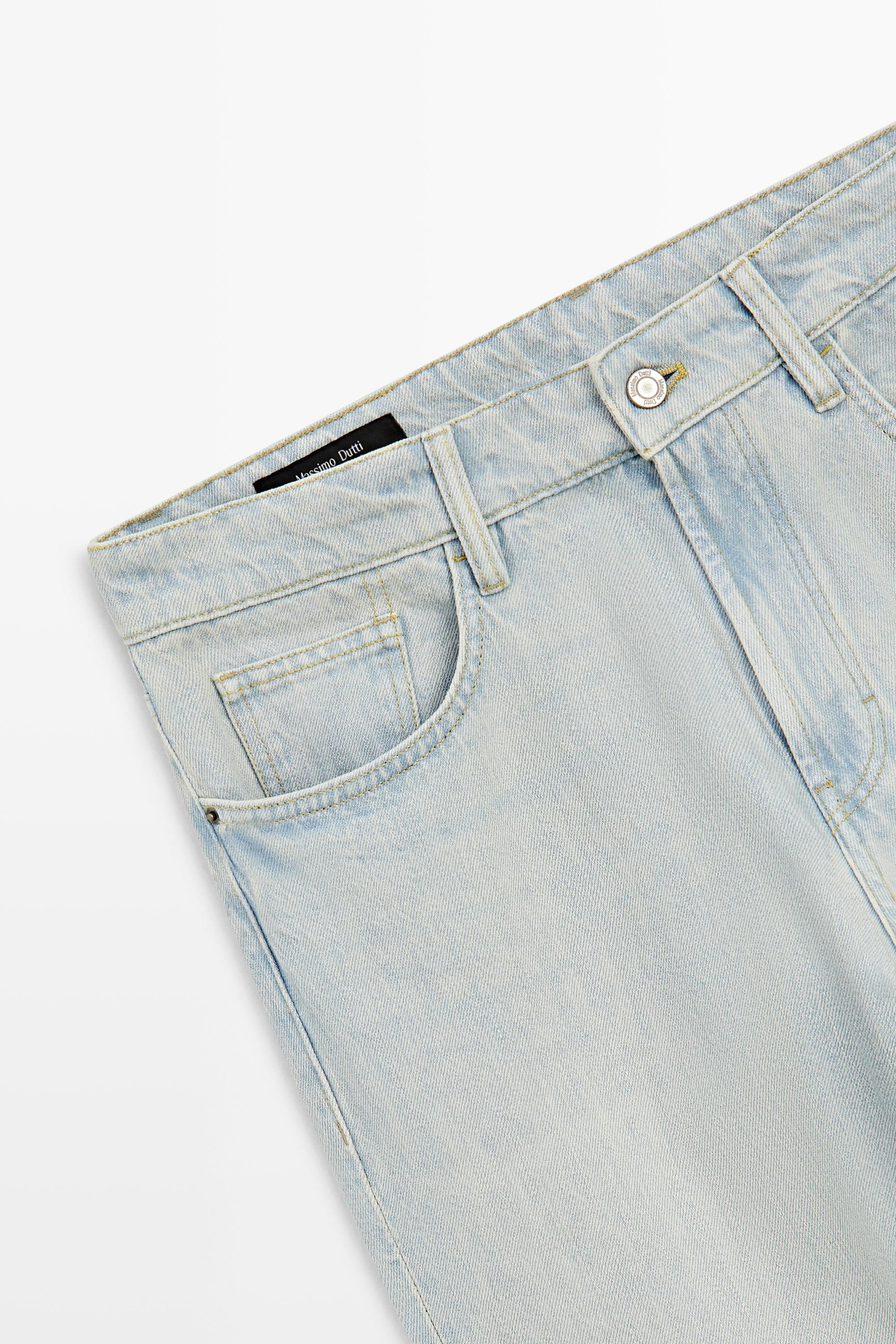 Slim fit cropped jeans — DARK BLUE