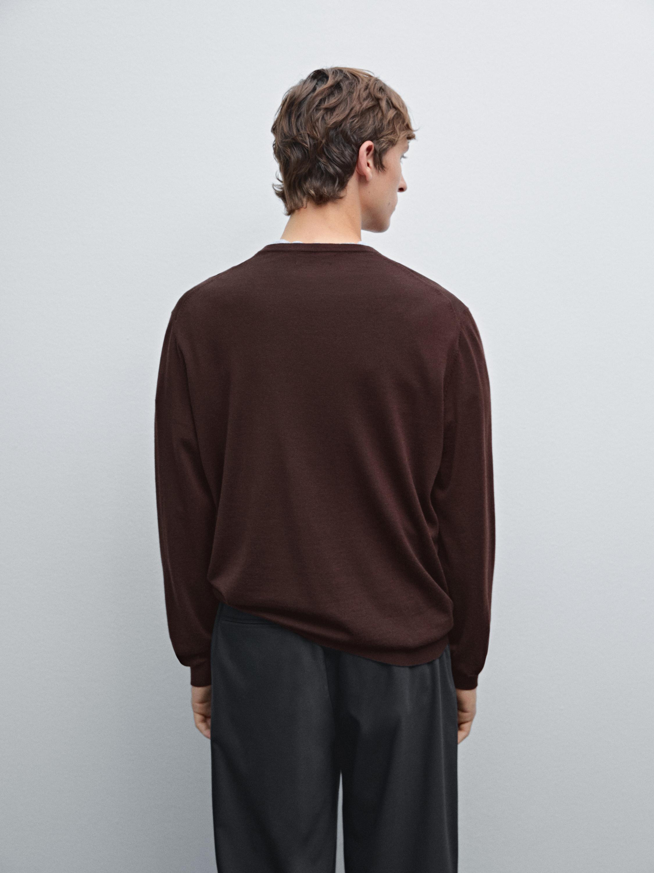 100% merino wool knit sweater