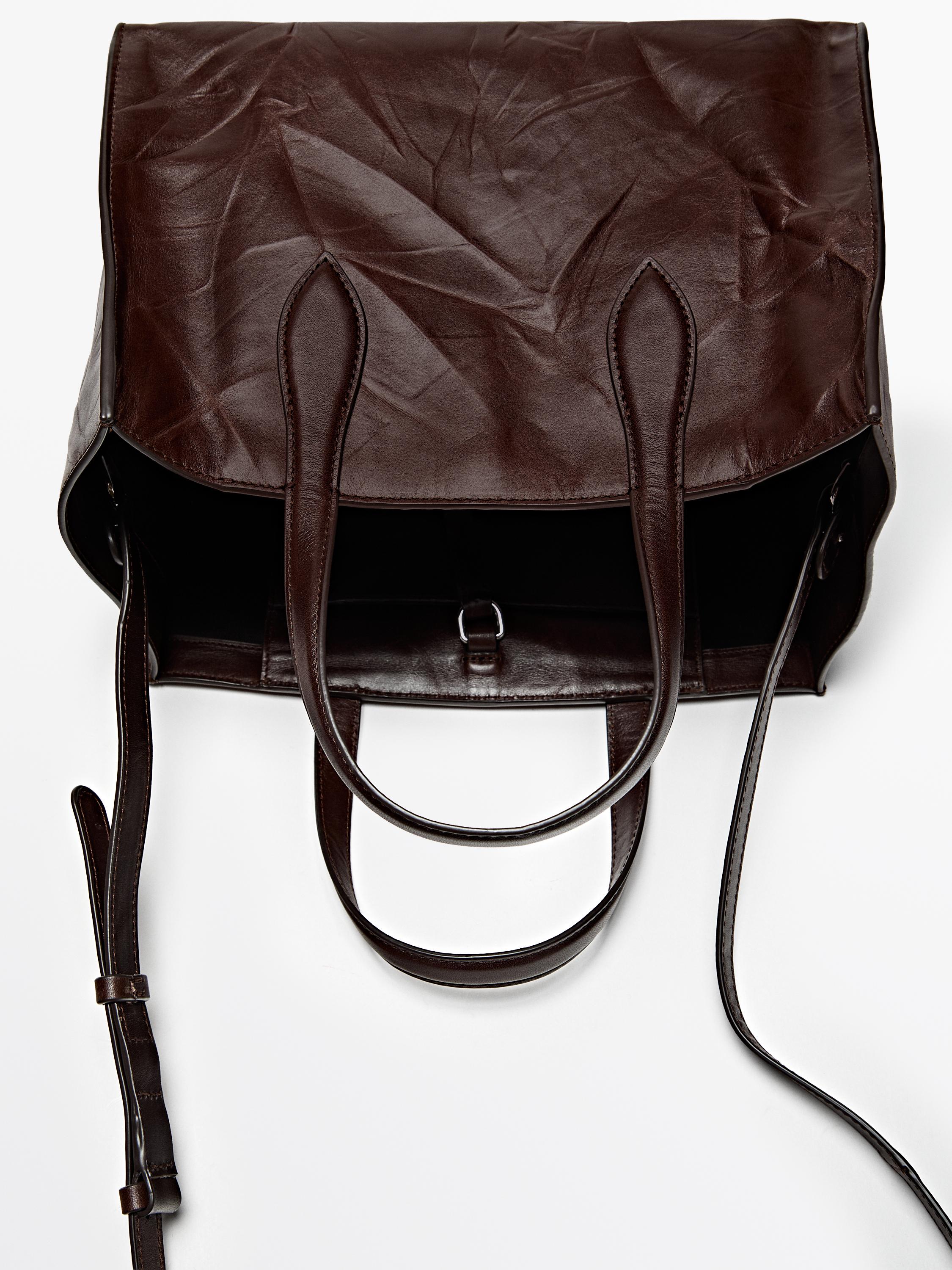 Crackled nappa leather mini bag