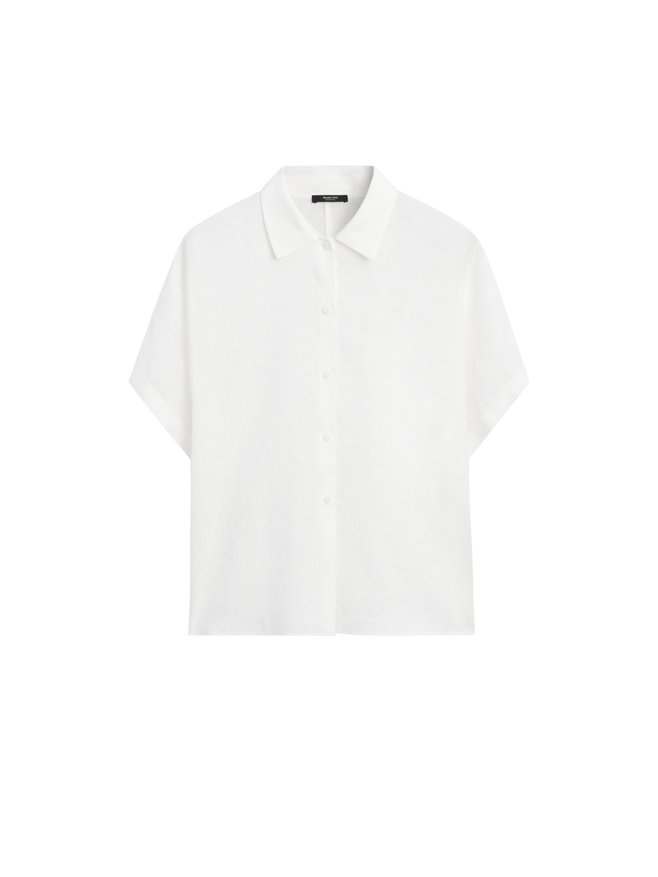 Massimo Dutti %100 keten kısa kollu gömlek görsel 7