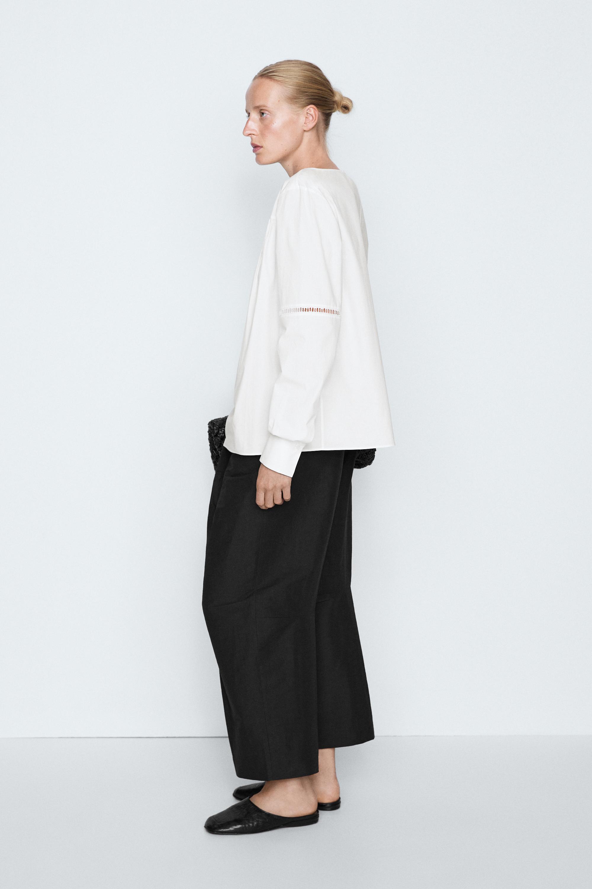 Blusa a sbuffo 100% cotone - STUDIO