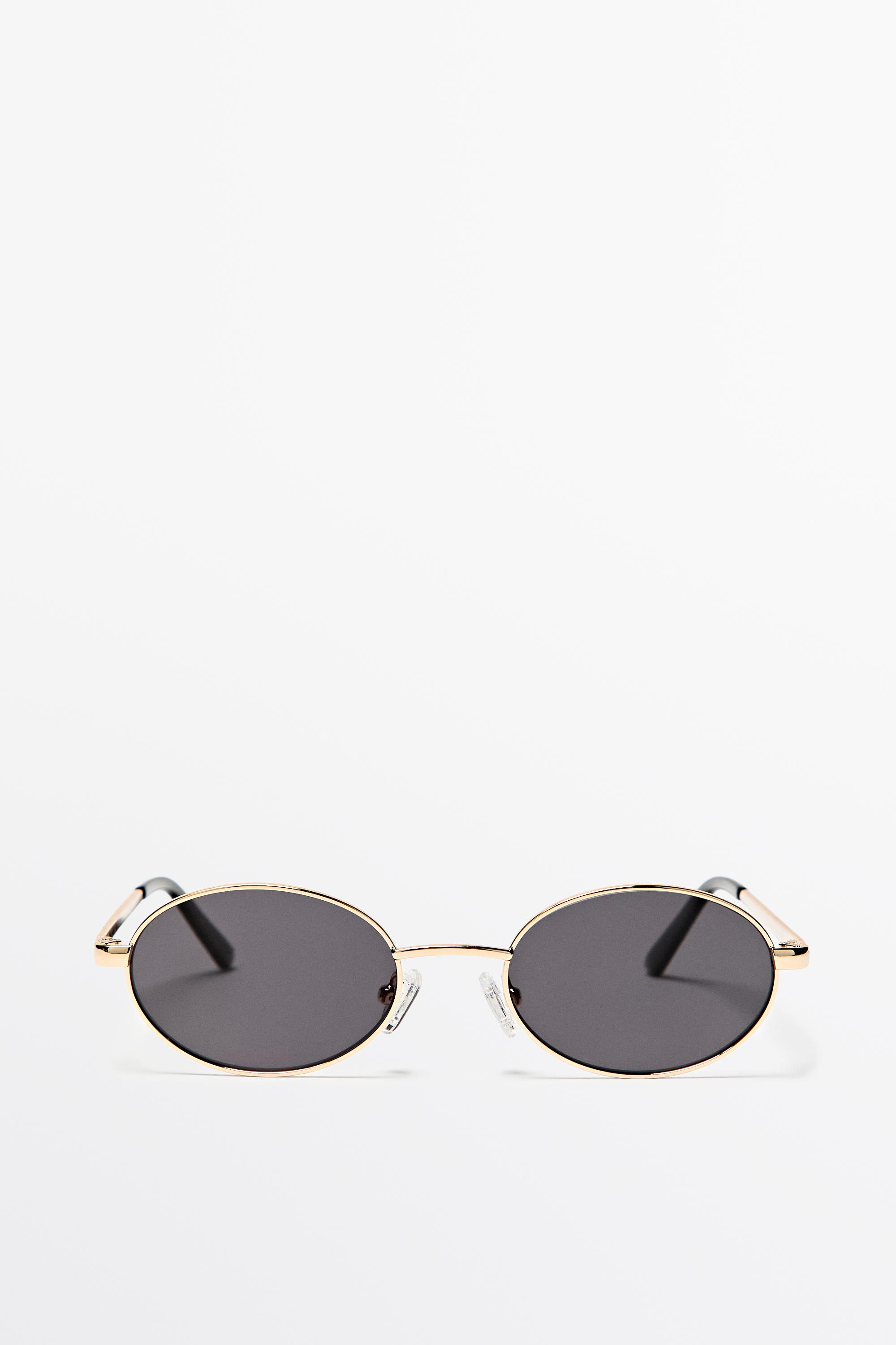 Metallic oval sunglasses
