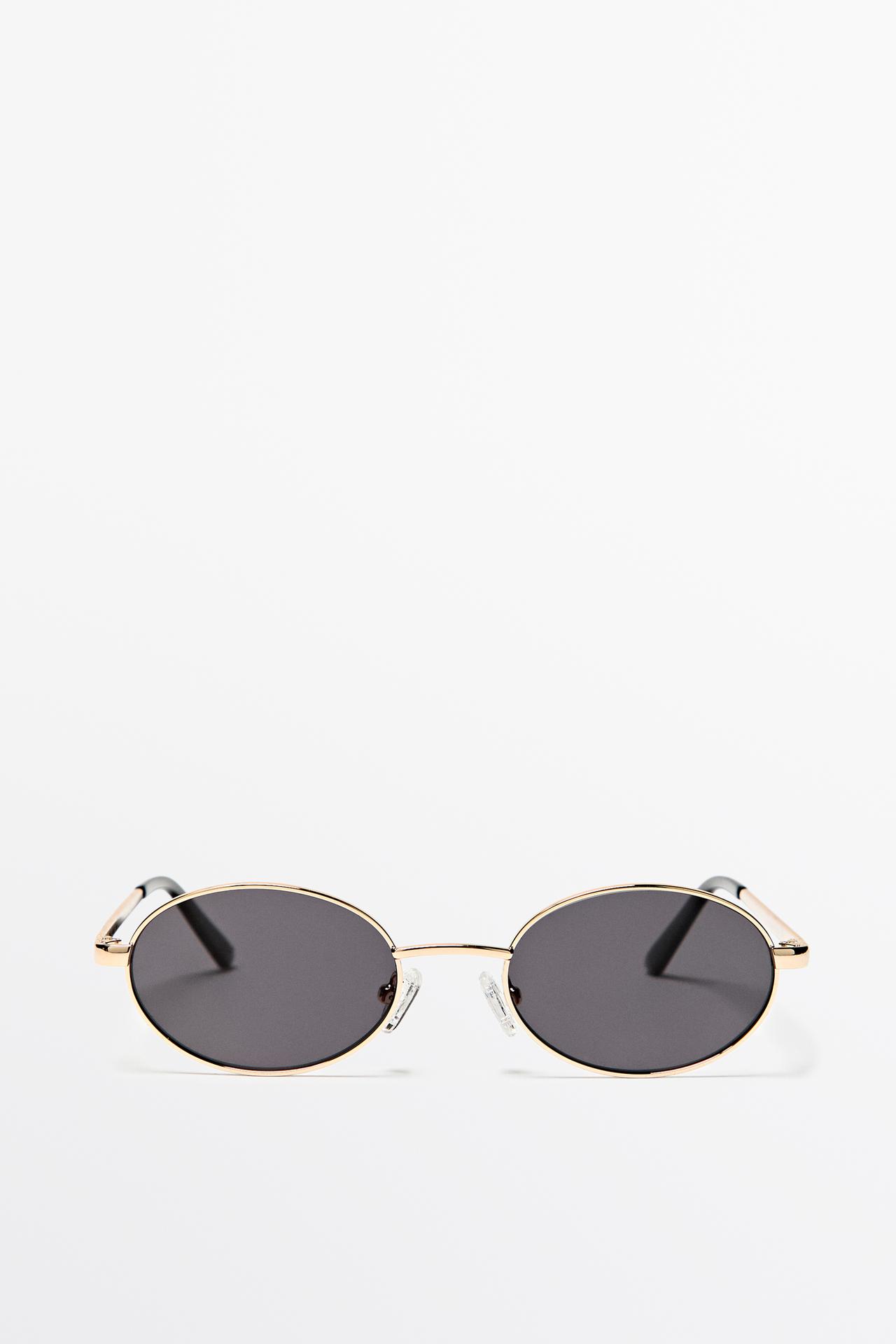 Metallic oval sunglasses — GREEN