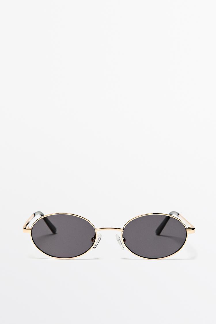 Metallic oval sunglasses — GREEN