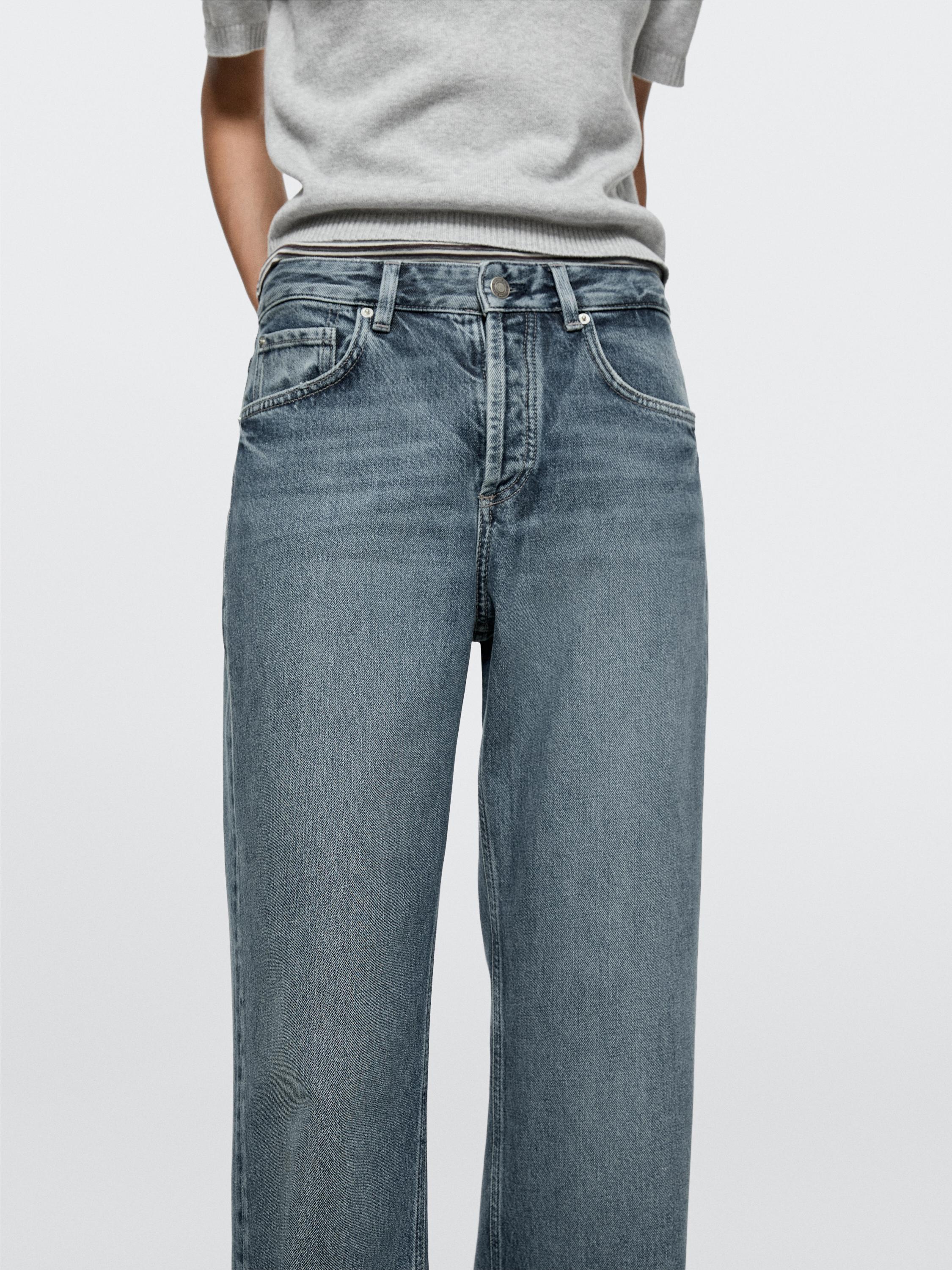 Mid-rise wide-leg jeans — Light Blue