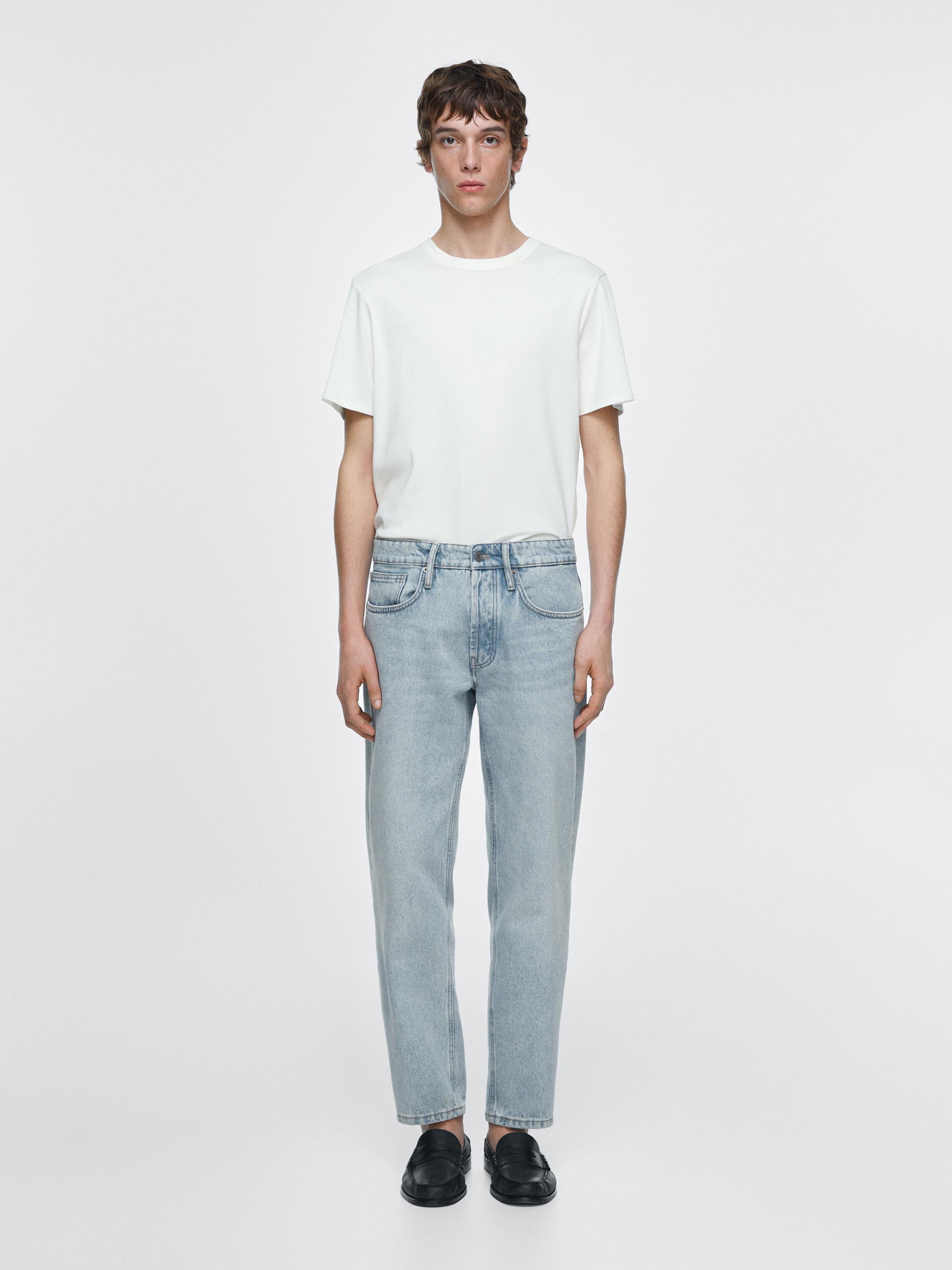 Cropped slim fit jeans — Light Blue