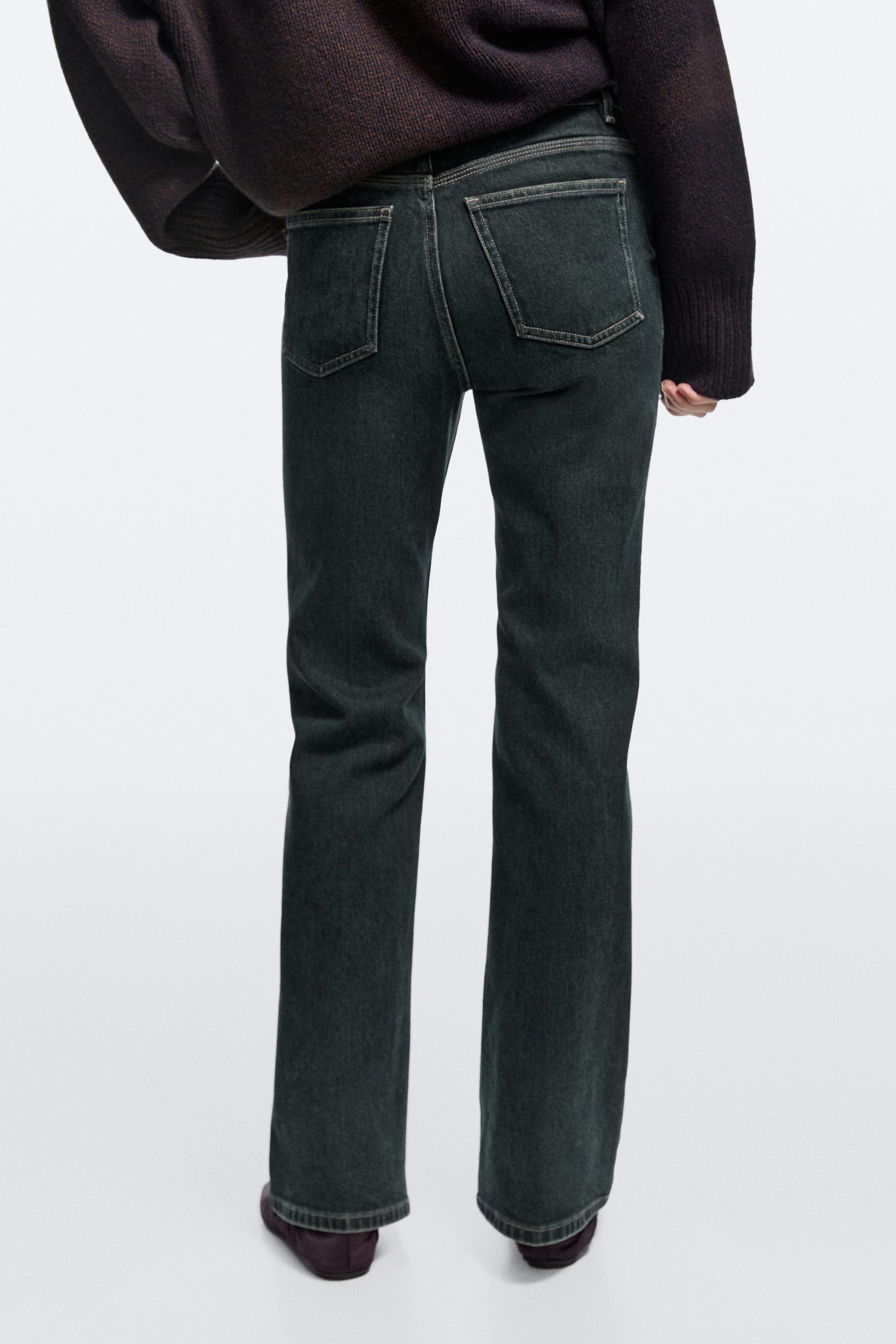 Mid-waist flare fit jeans — Dark blue