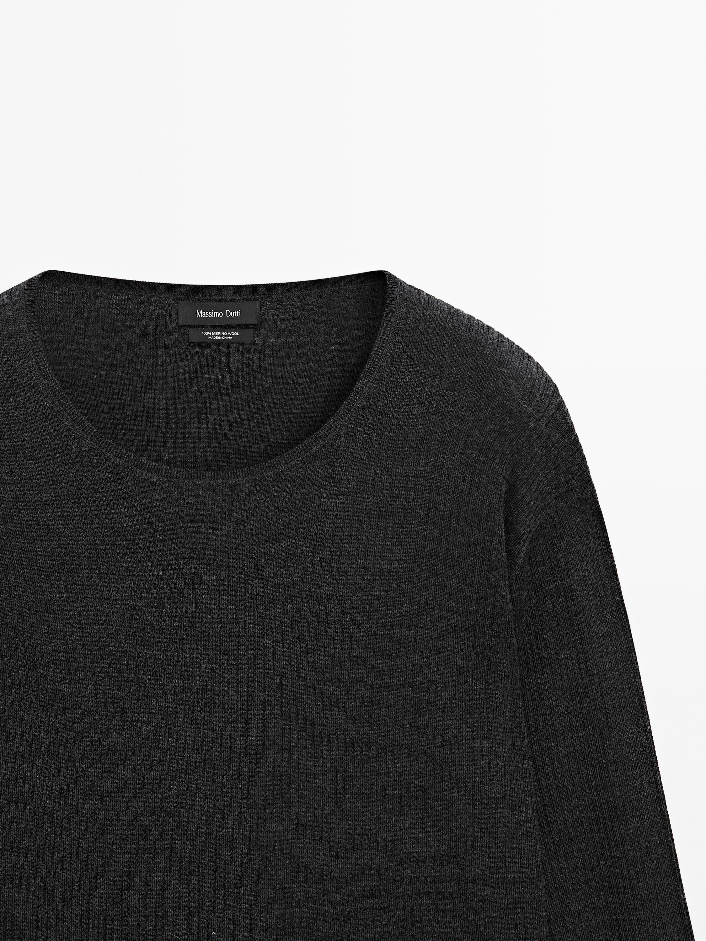 Maglia lavorata 100% lana merino