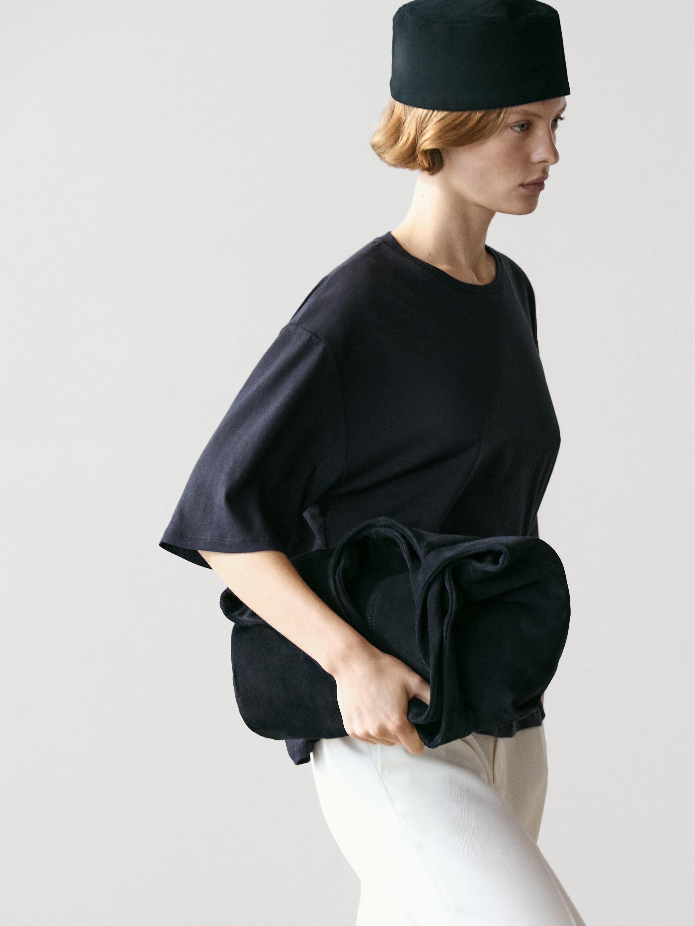 T-shirt oversize manches courtes en coton