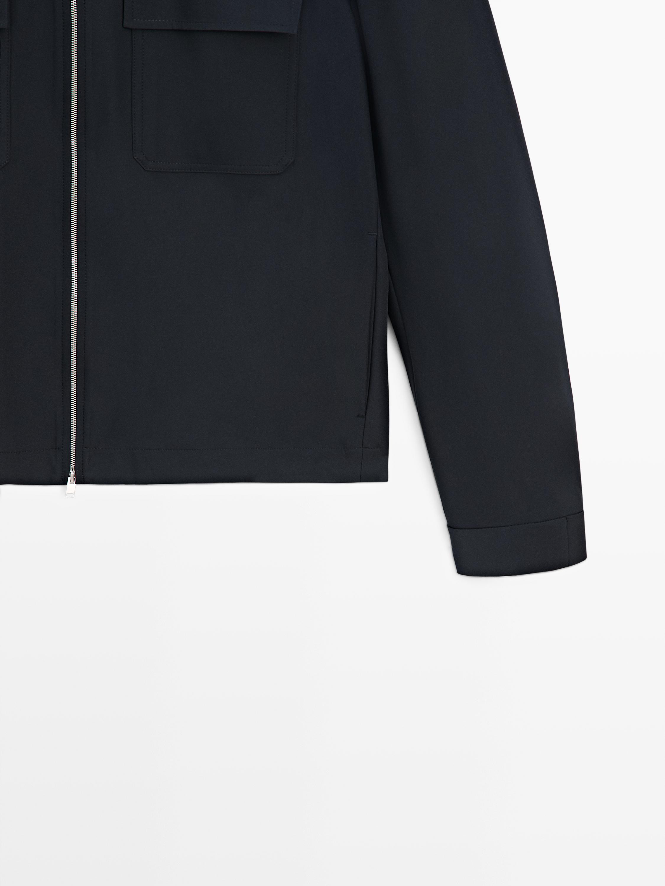 Technical jacket with pocket detail — NAVY BLUE