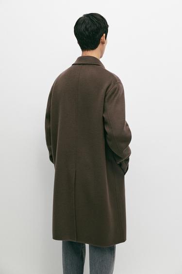 Long wool blend coat — DARK KHAKI 5
