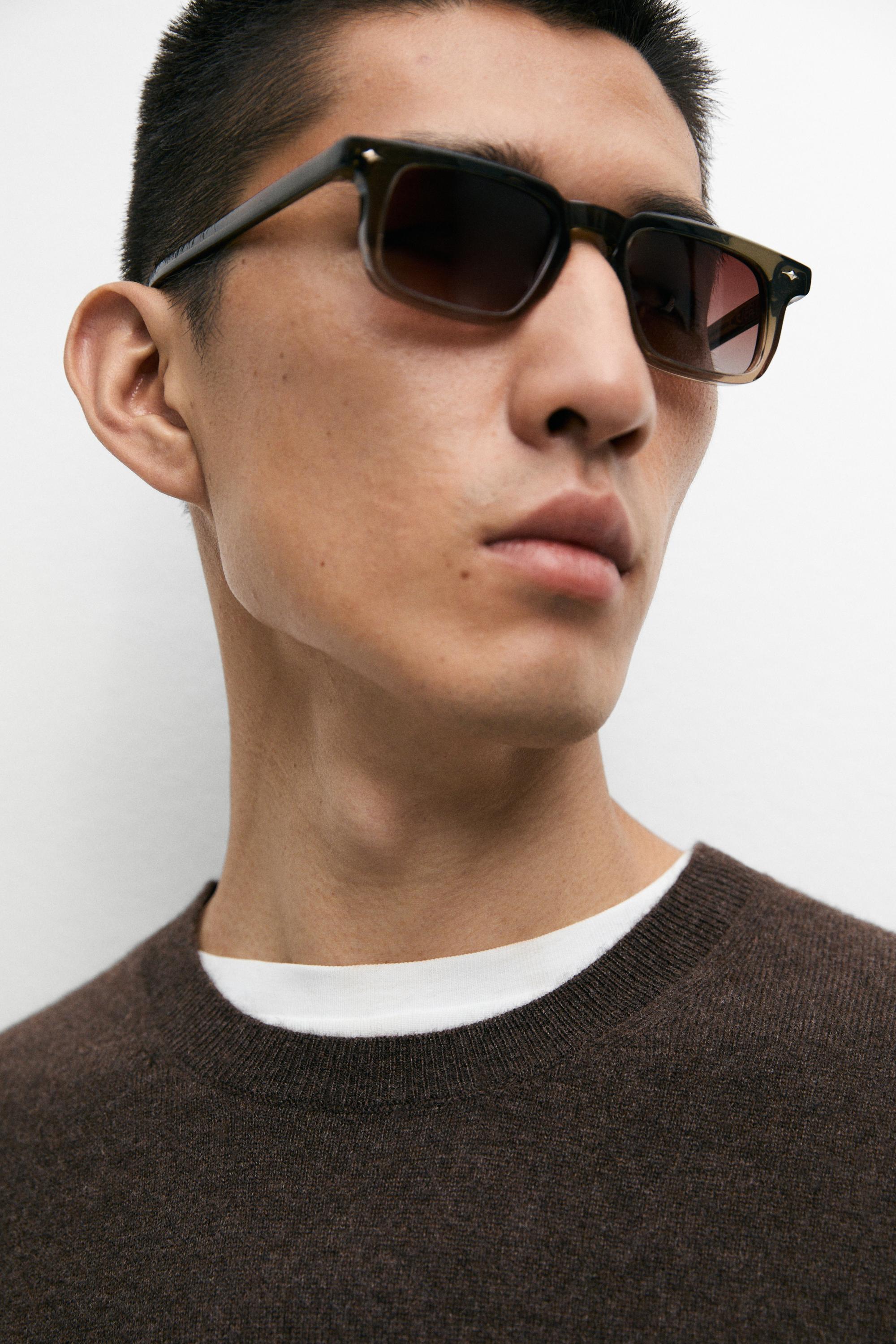 100% cashmere ribbed knit sweater — BROWN MARL