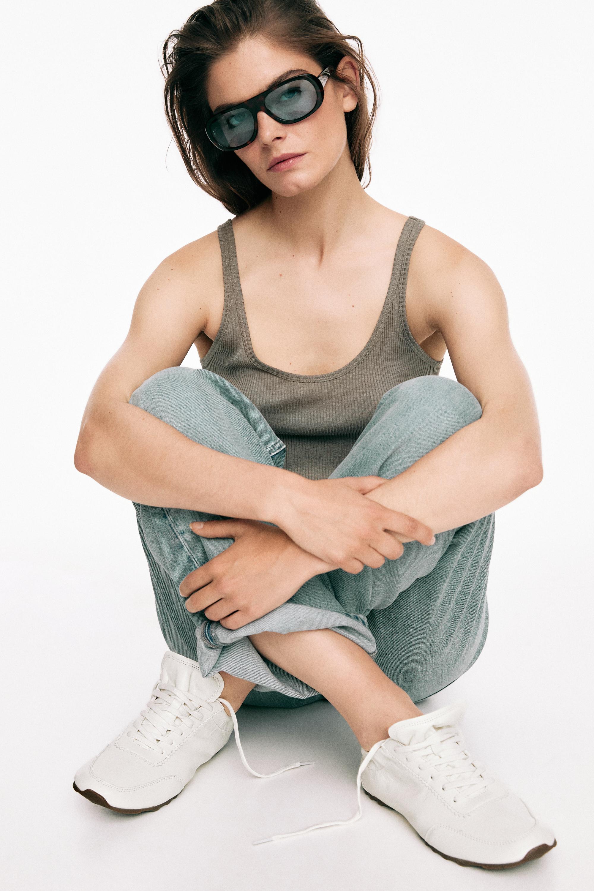 Soft leather trainers — WHITE