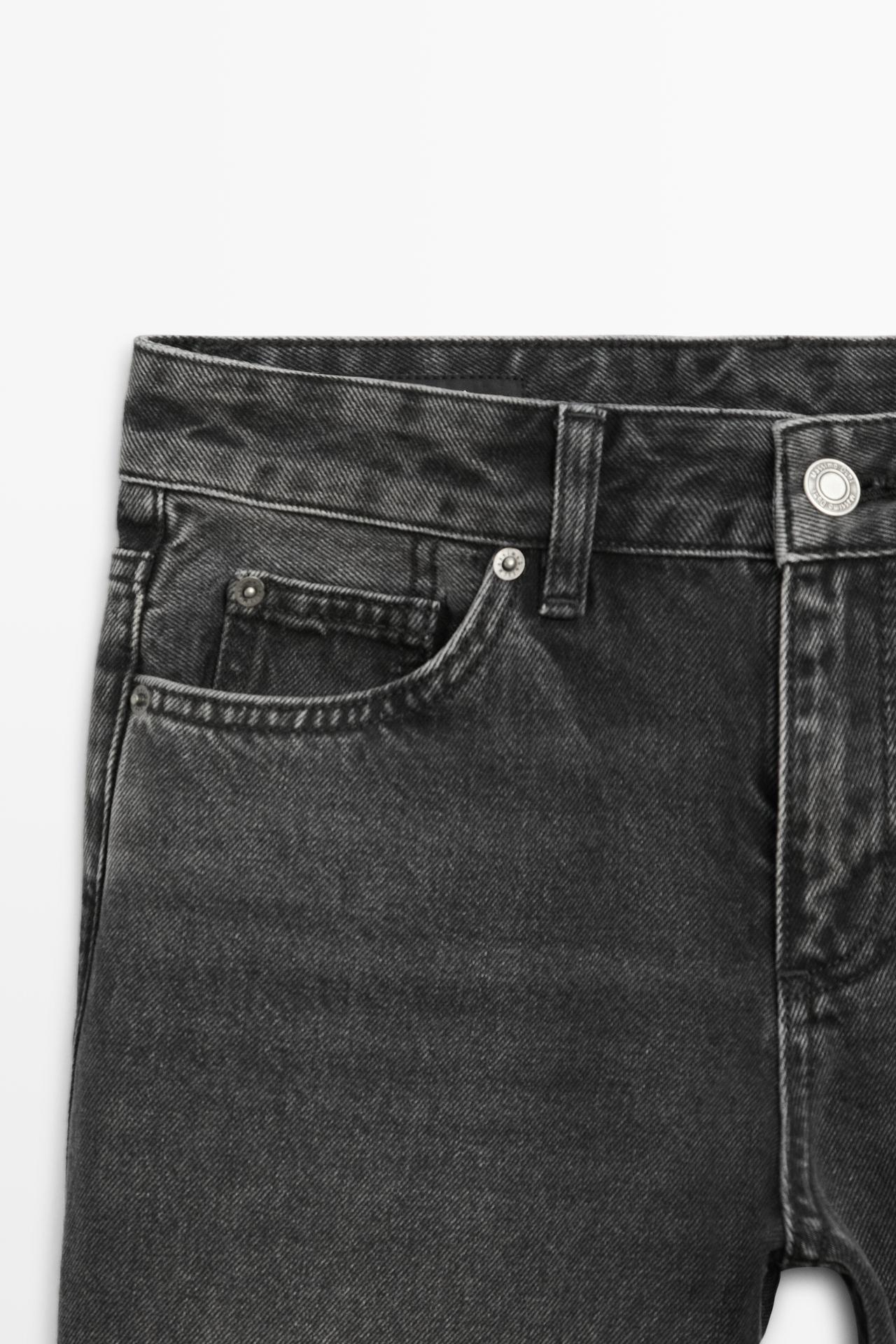 Low-rise straight-leg jeans — BLACK