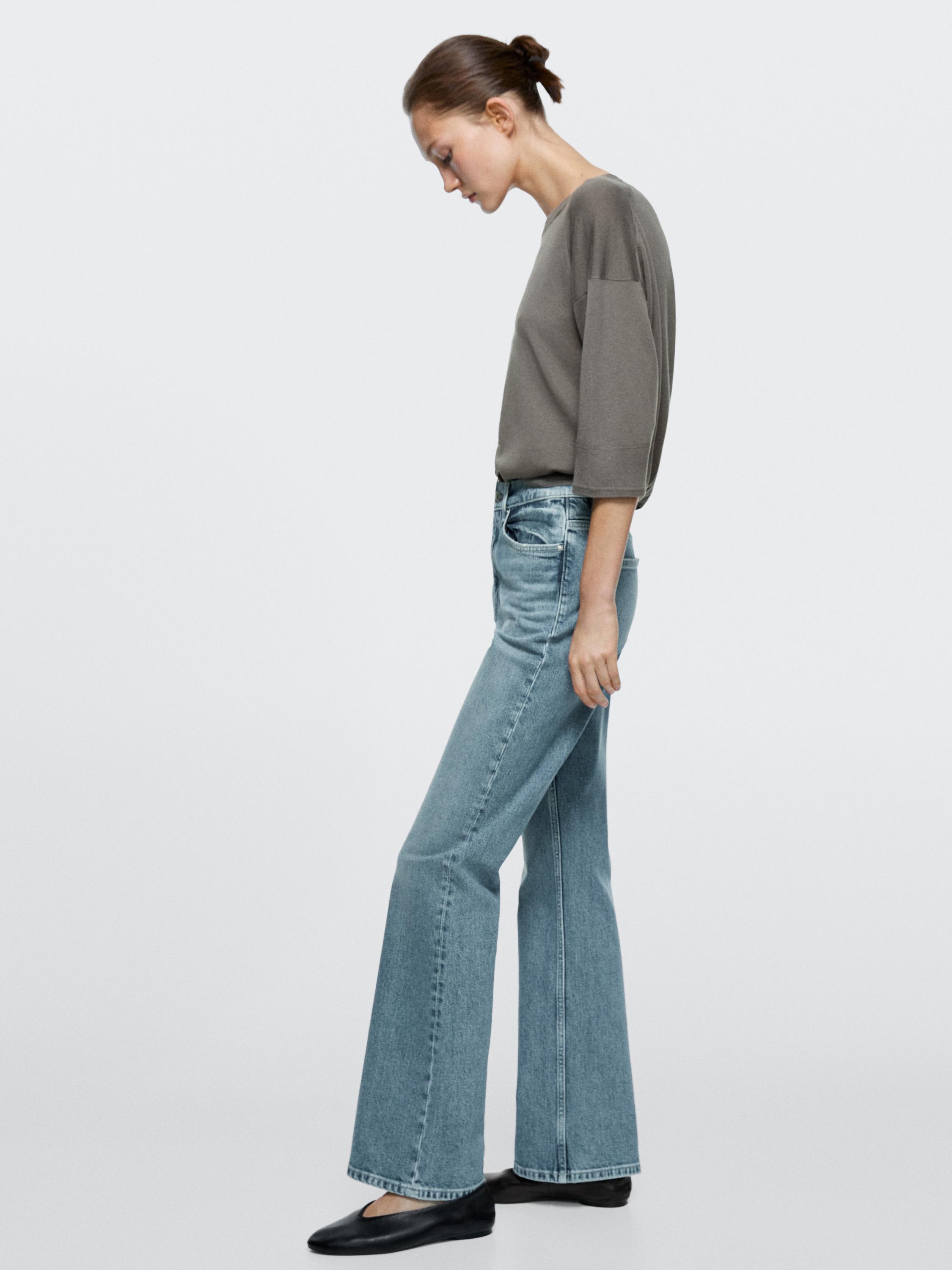 High-waist boot-cut jeans — Light Blue