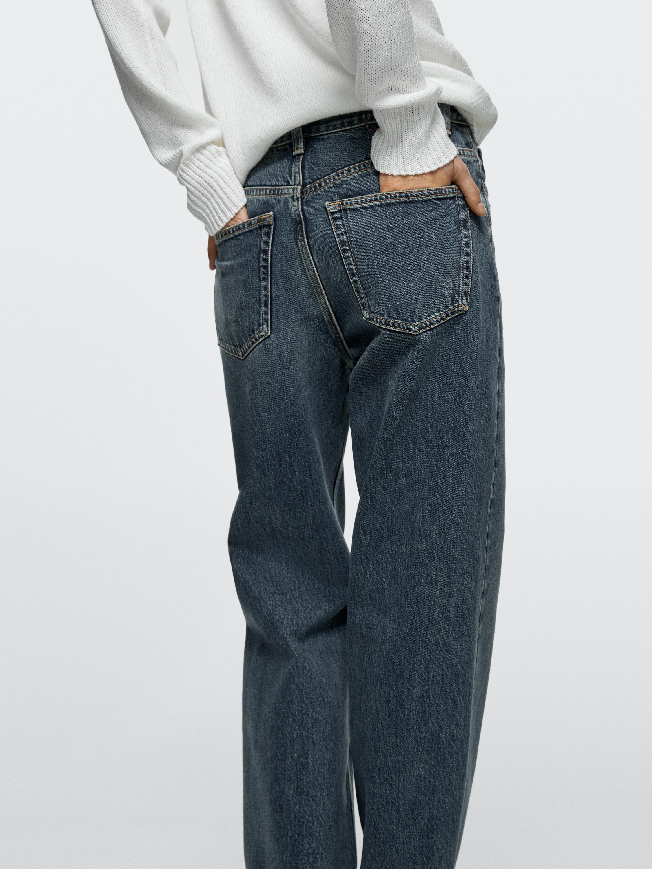 High-waist wide-leg jeans — MEDIUM BLUE