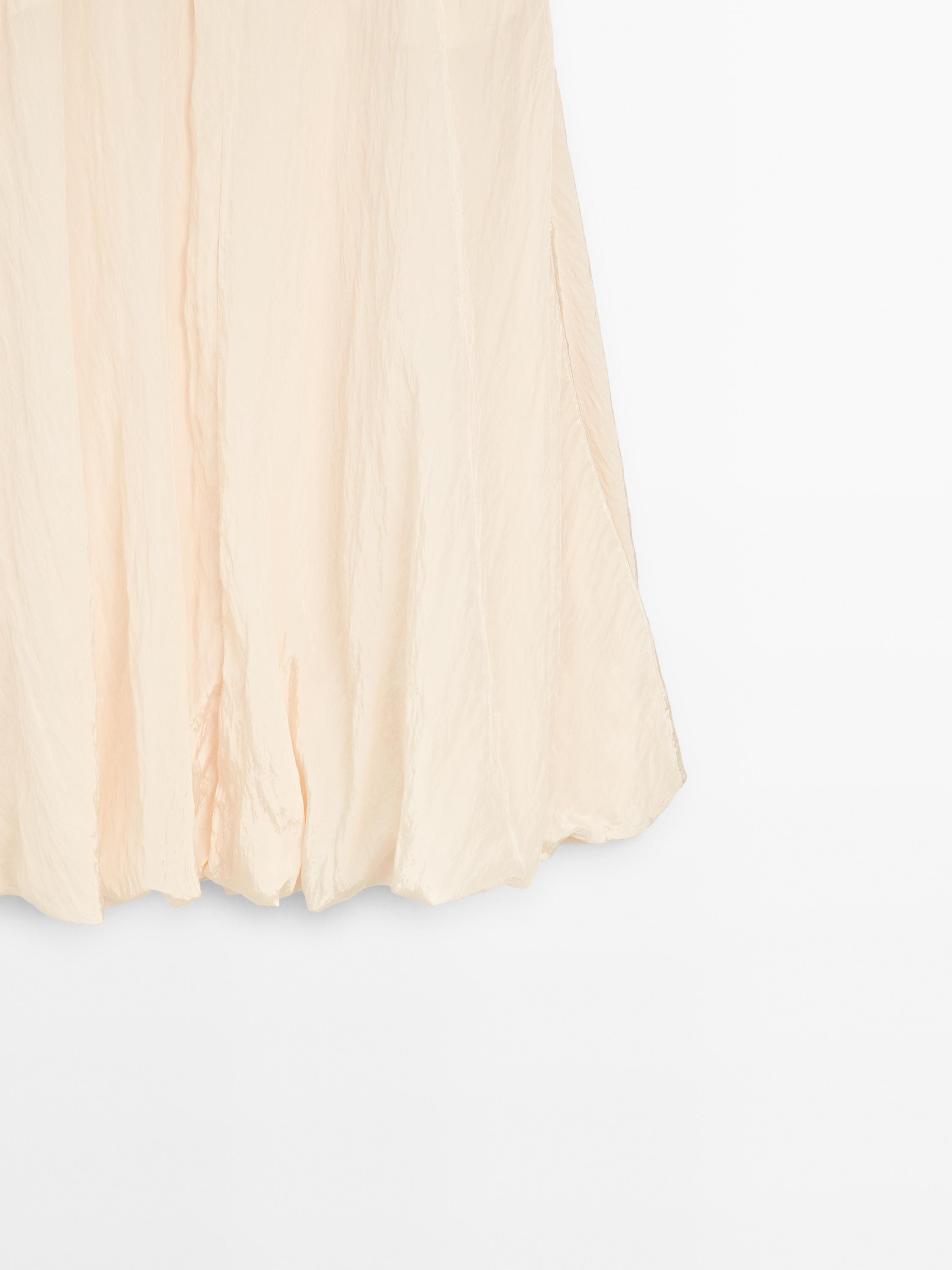 Crinkle-effect balloon midi skirt - STUDIO