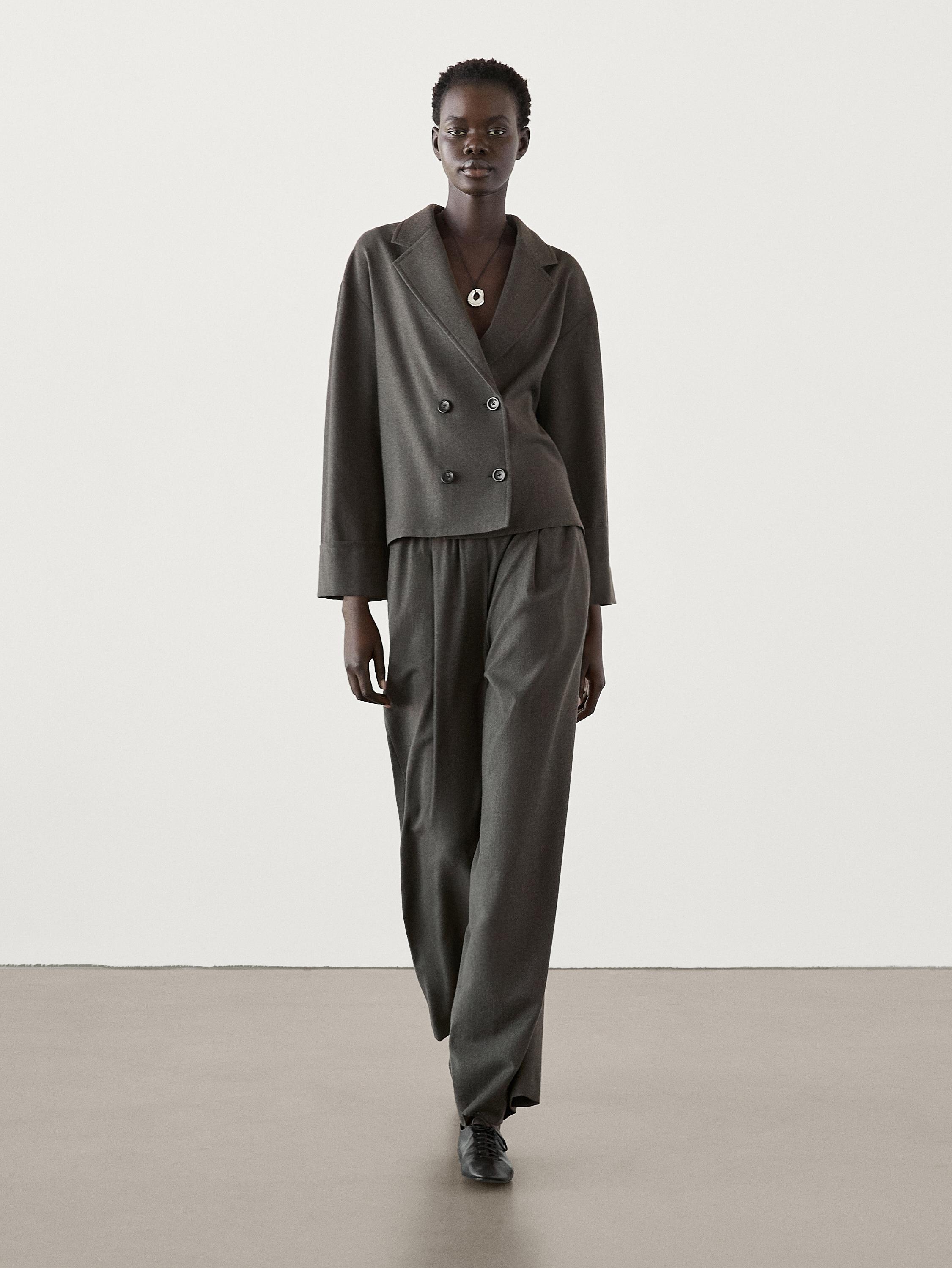 Blazer cache-cœur 100 % laine