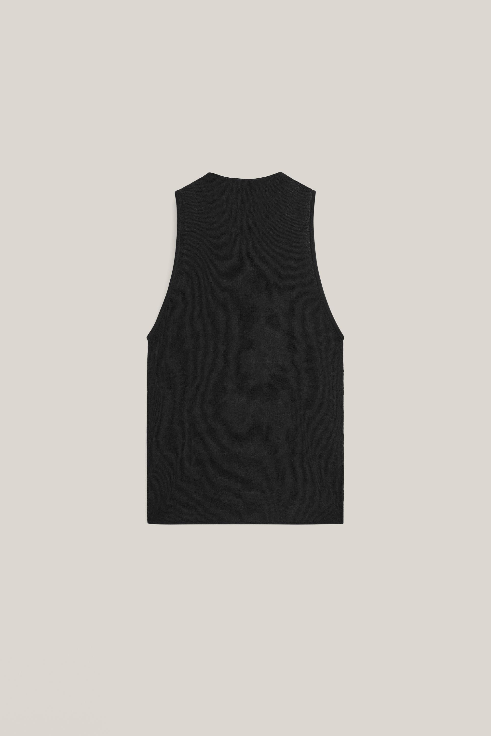 Semi-sheer halter top - LIMITED EDITION — BLACK