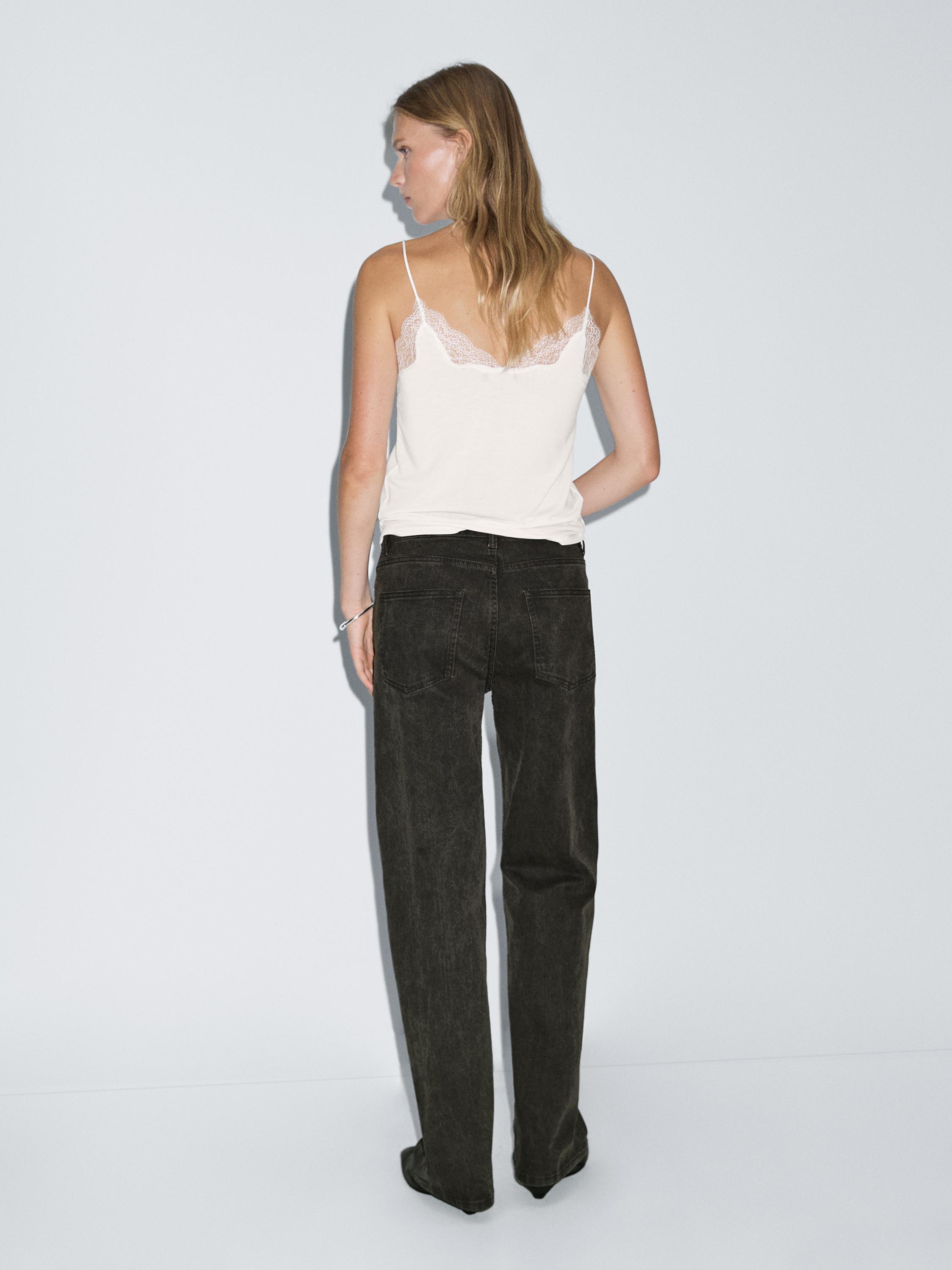 Kõrge vöökohaga wide-leg teksad
