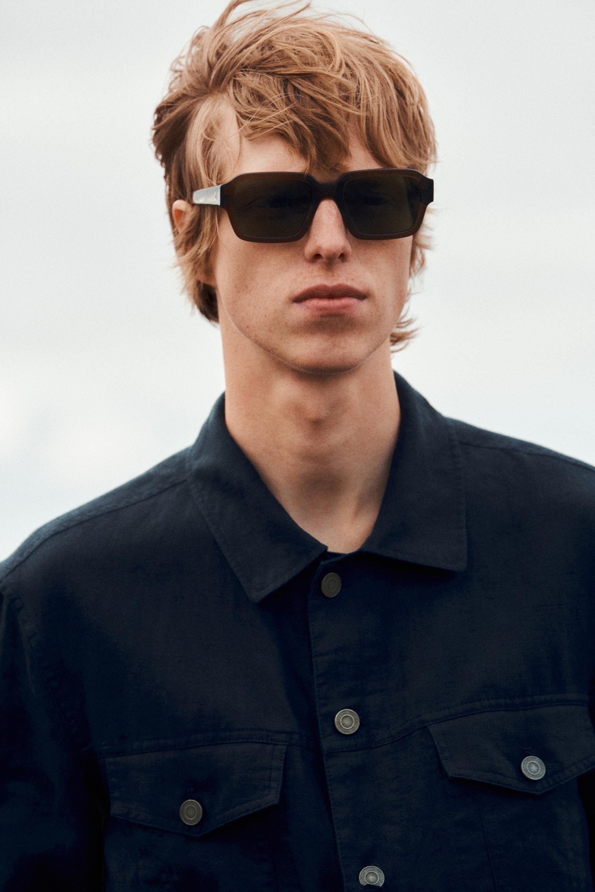 100% linen trucker jacket — NAVY BLUE