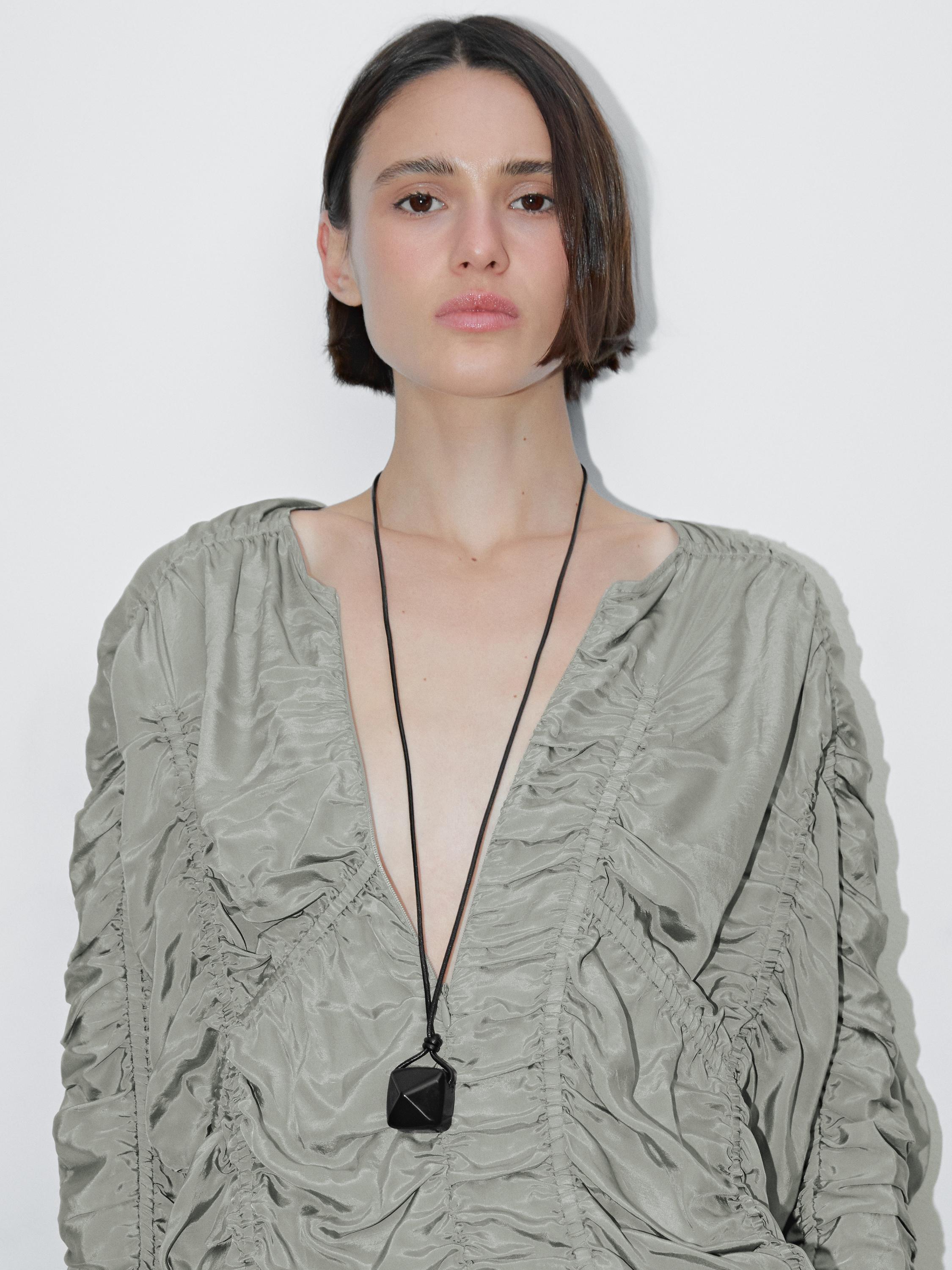 Flowing blouse with gathered detail - Studio