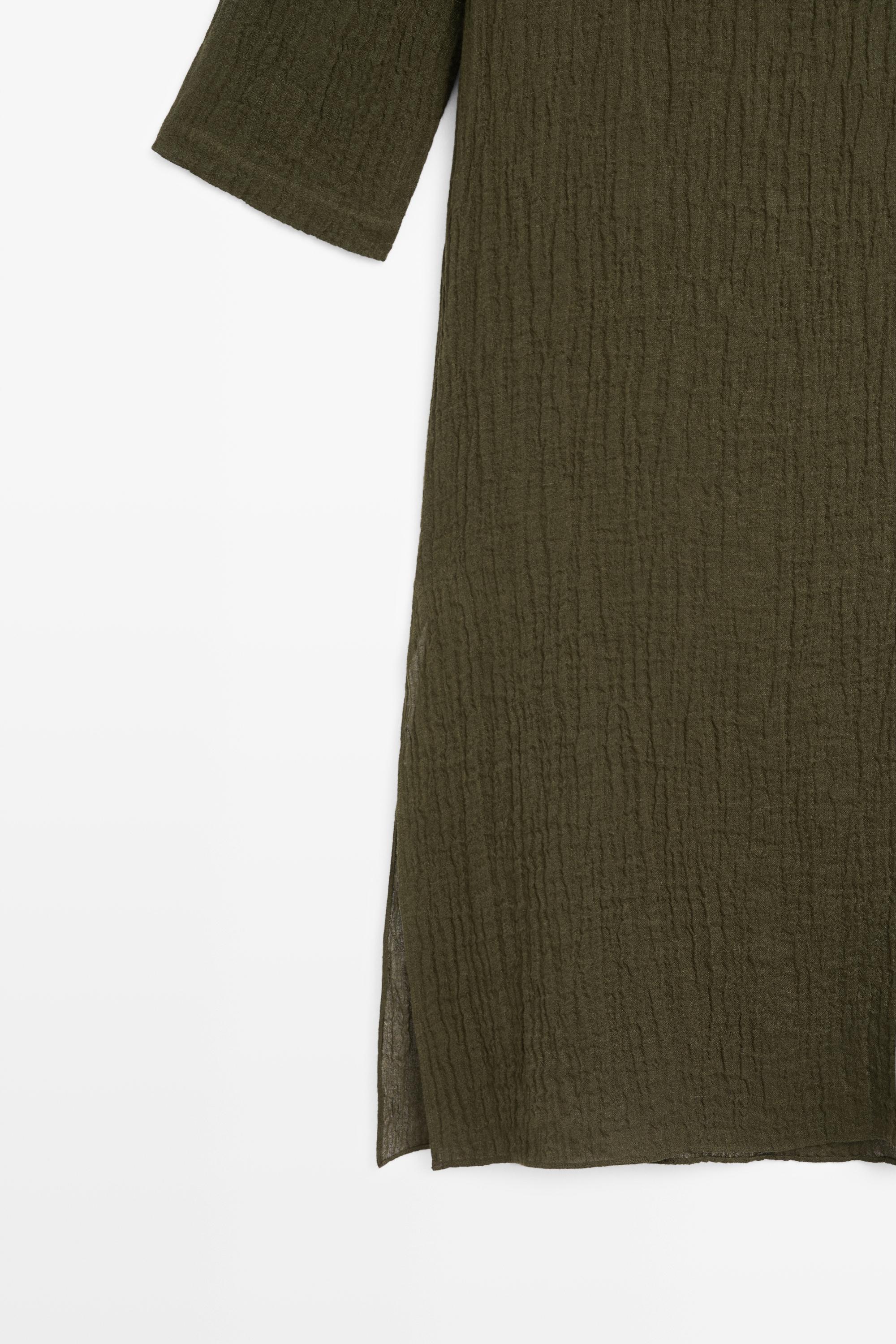 massimo dutti linen shirt dress Massimo Dutti Yellow Linen Shirt Dress
