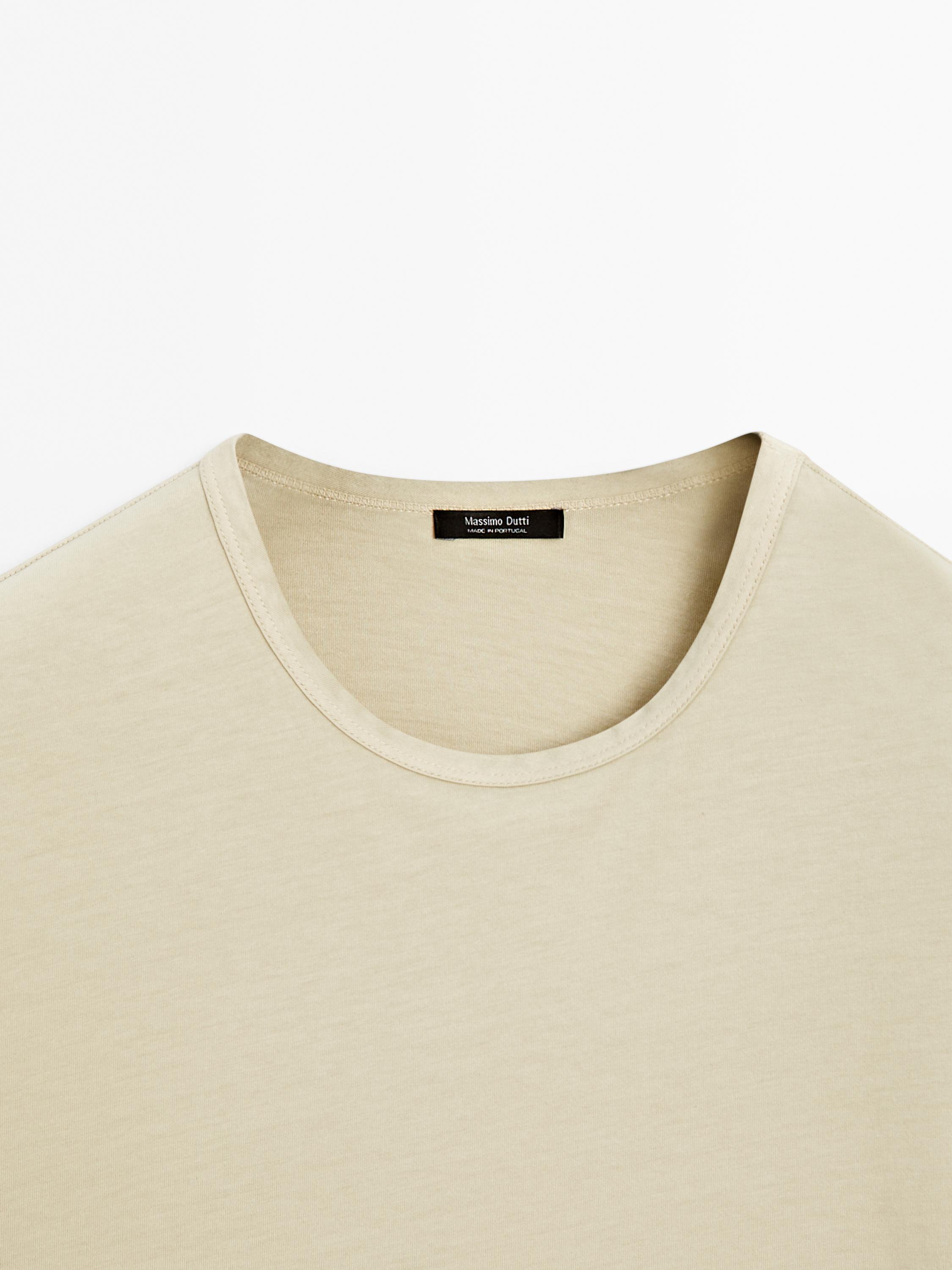 Distressed-effect short sleeve T-shirt