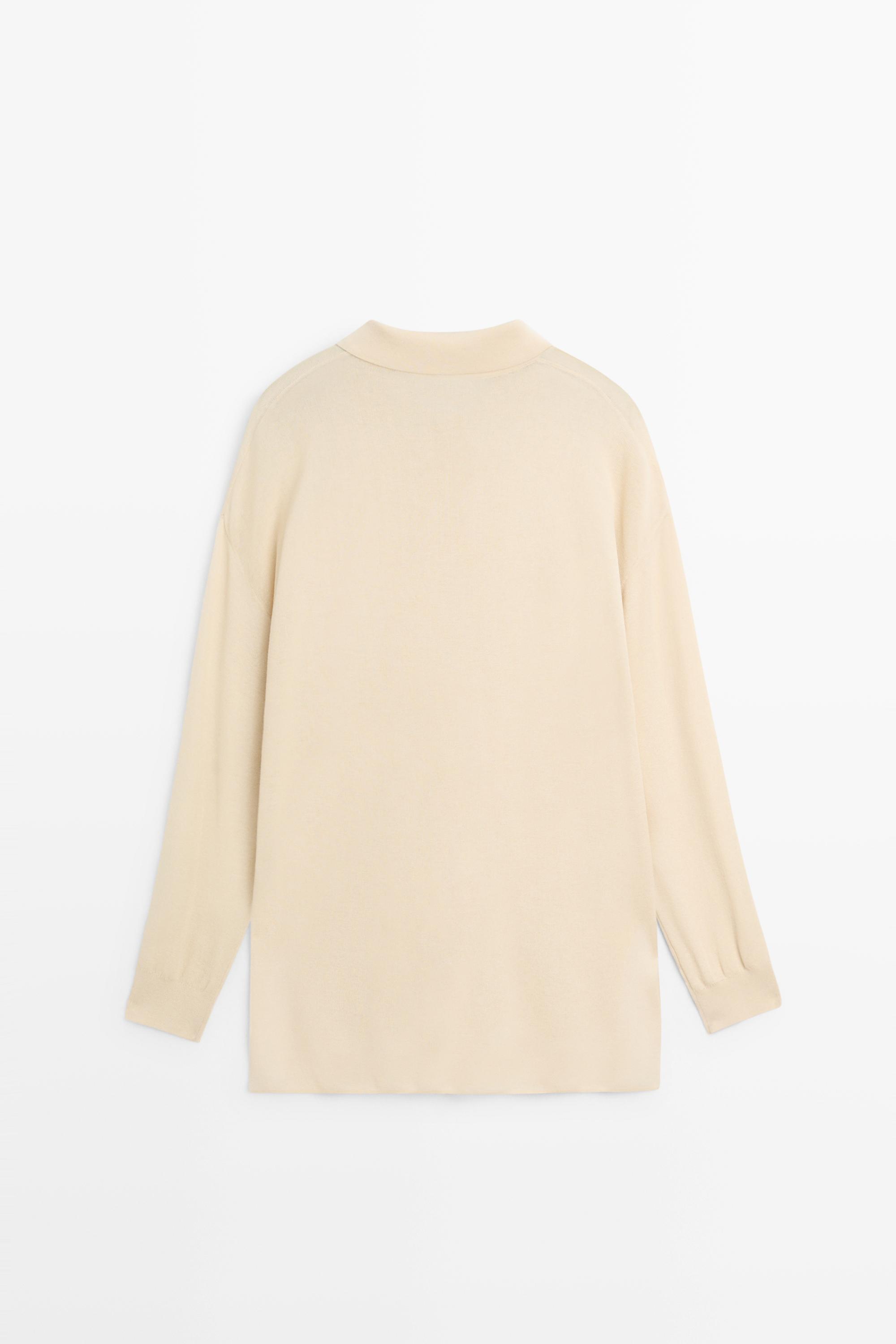 Polo collar sweater — IVORY