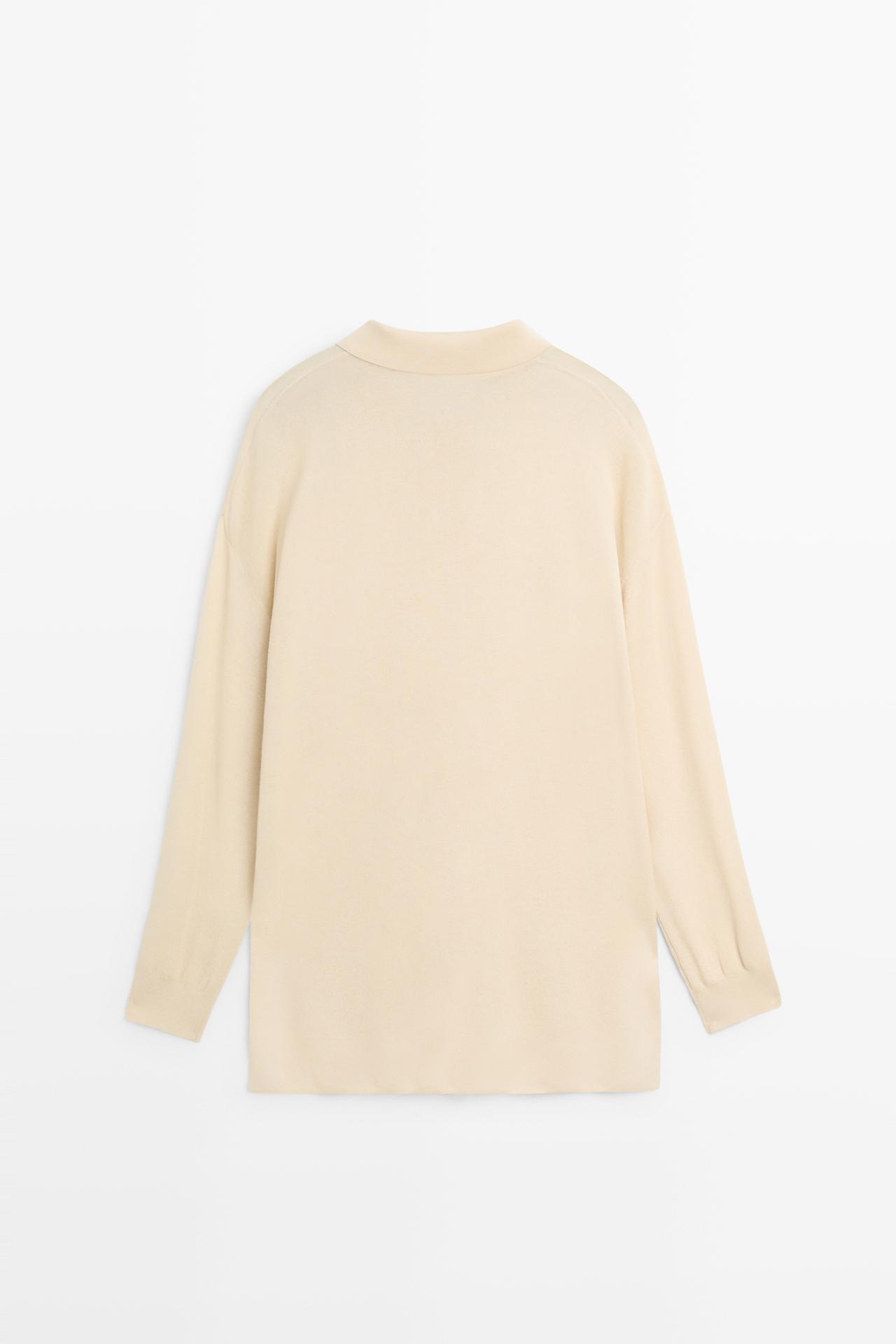 Polo collar sweater — IVORY