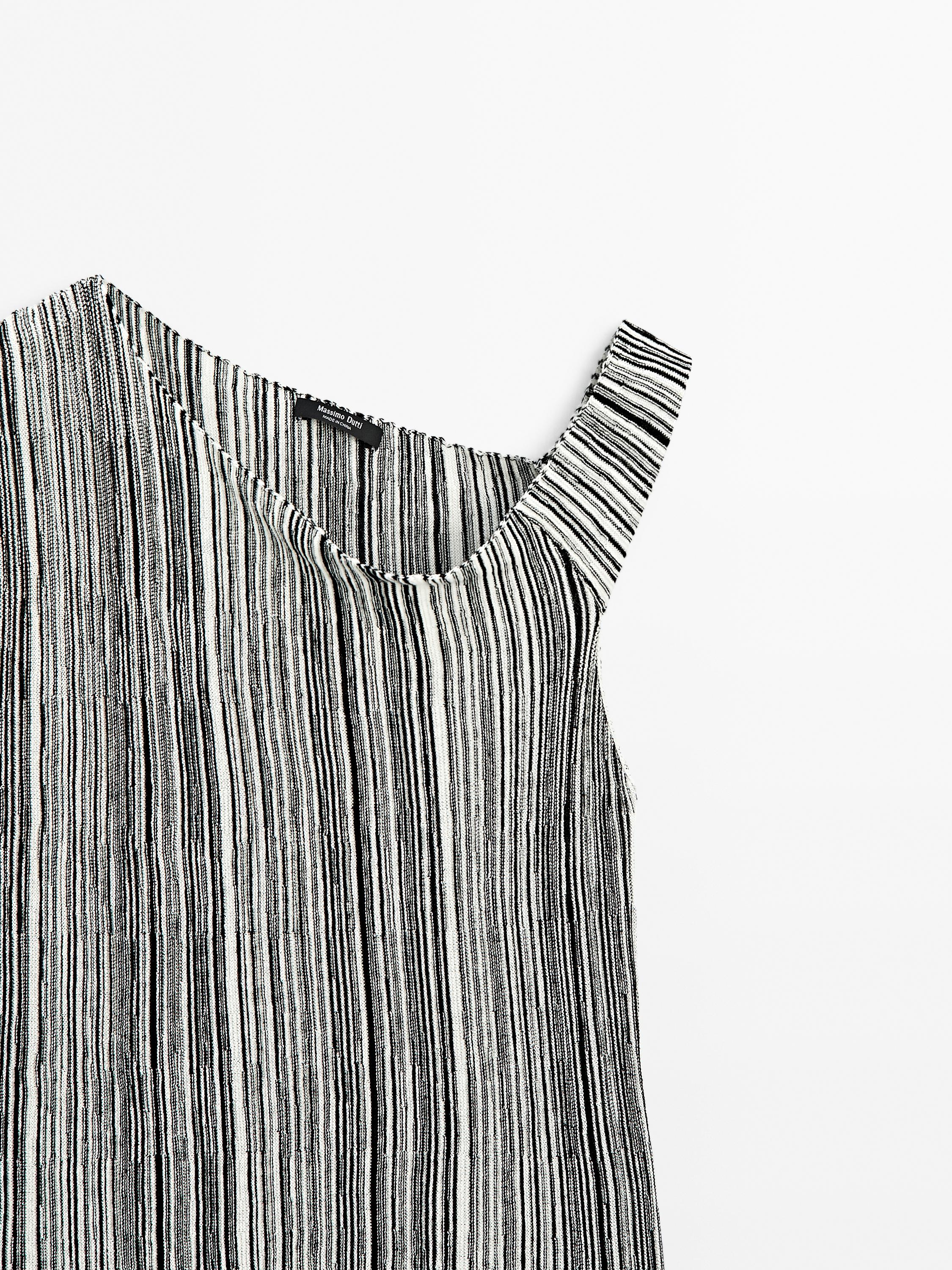 Knit top with striped detail