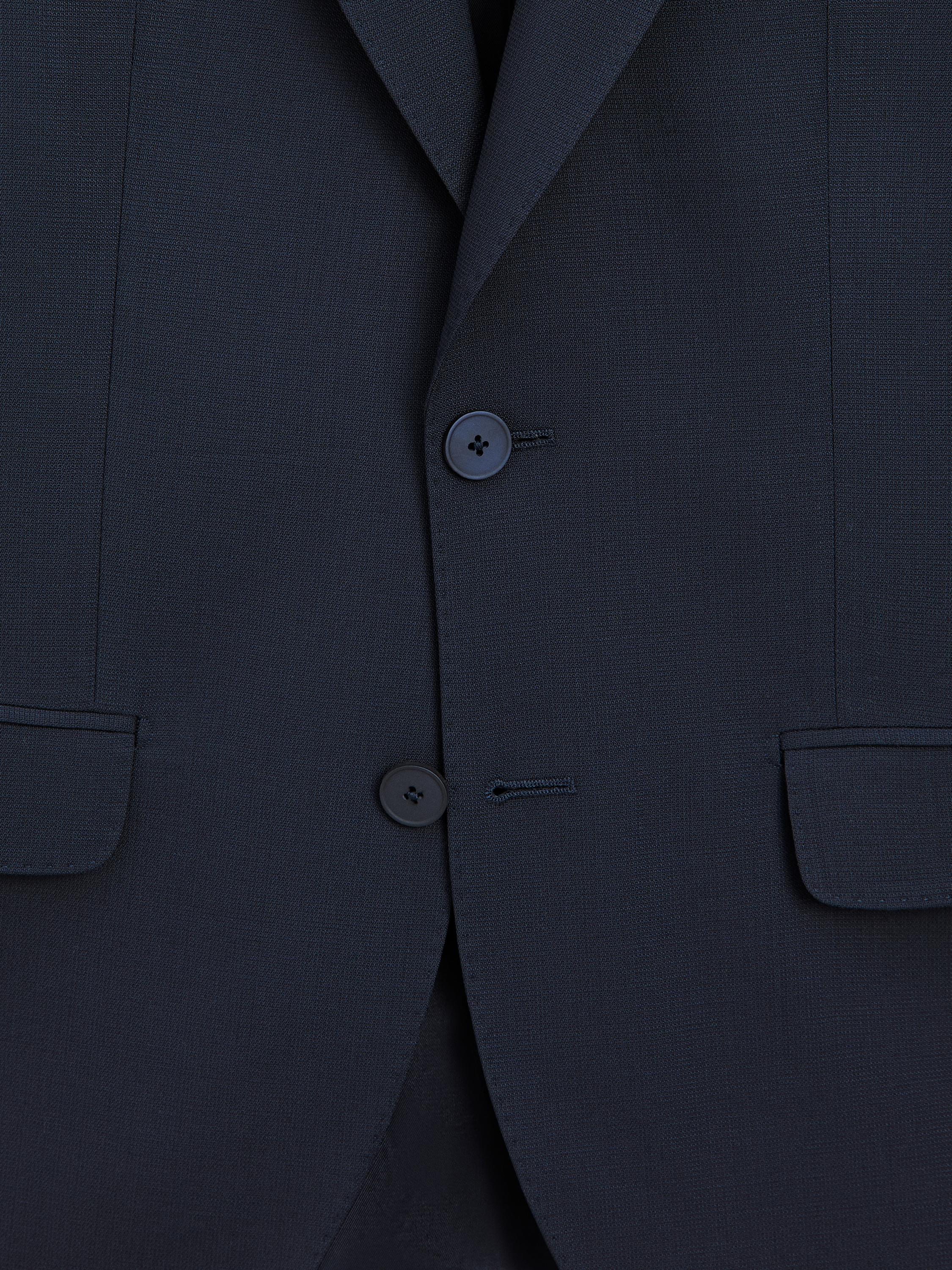 Cool wool blend suit blazer — NAVY BLUE